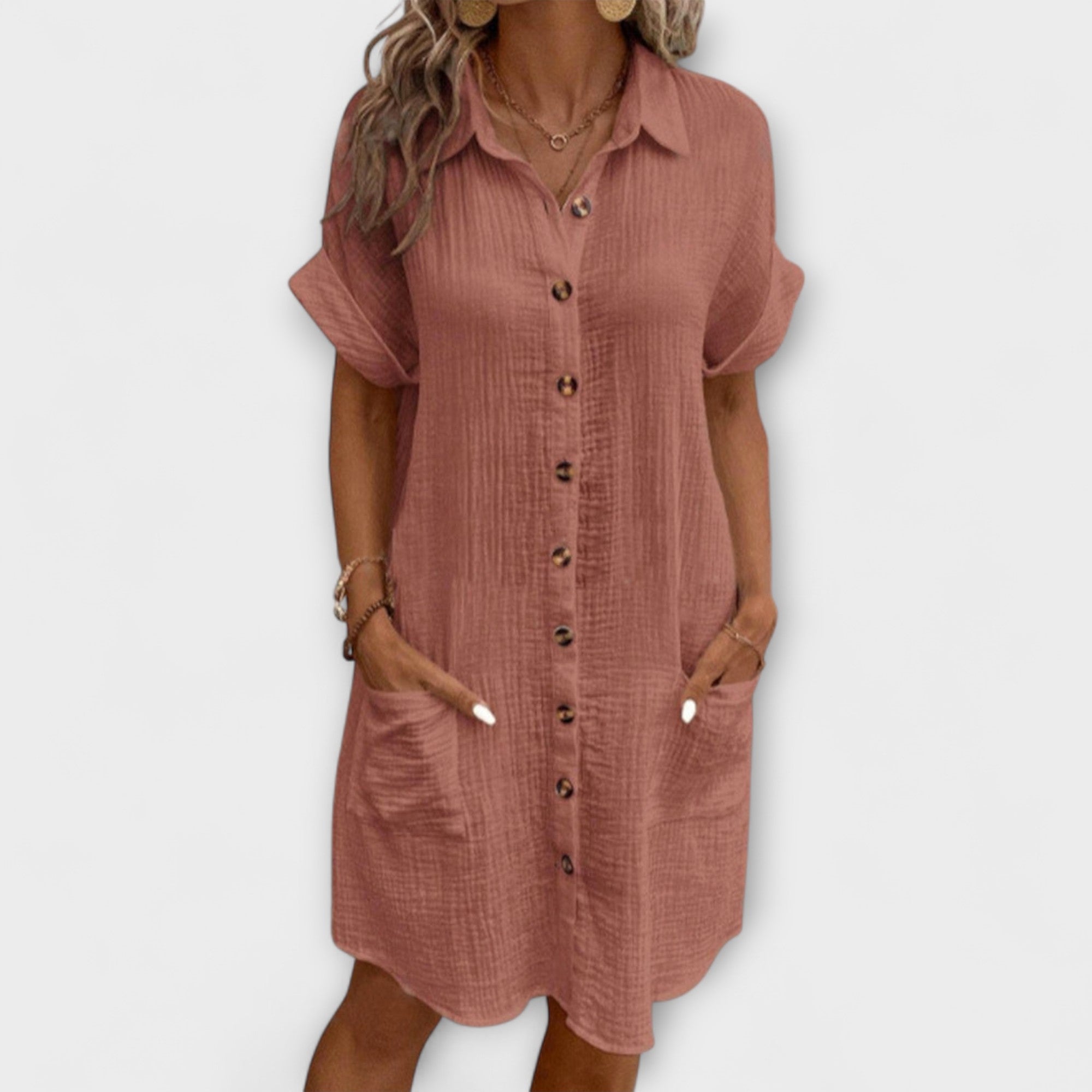 Vestido Casual Tipo Polo de Algodón | Aria
