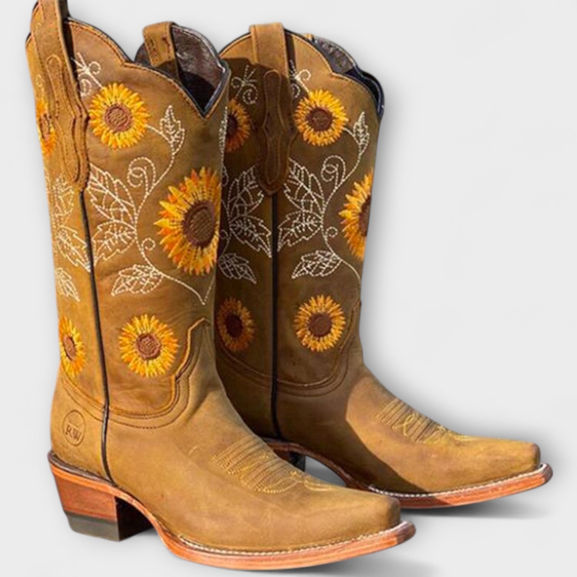 Botas Cowboy con Bordado Floral para Mujer | Sunbloom