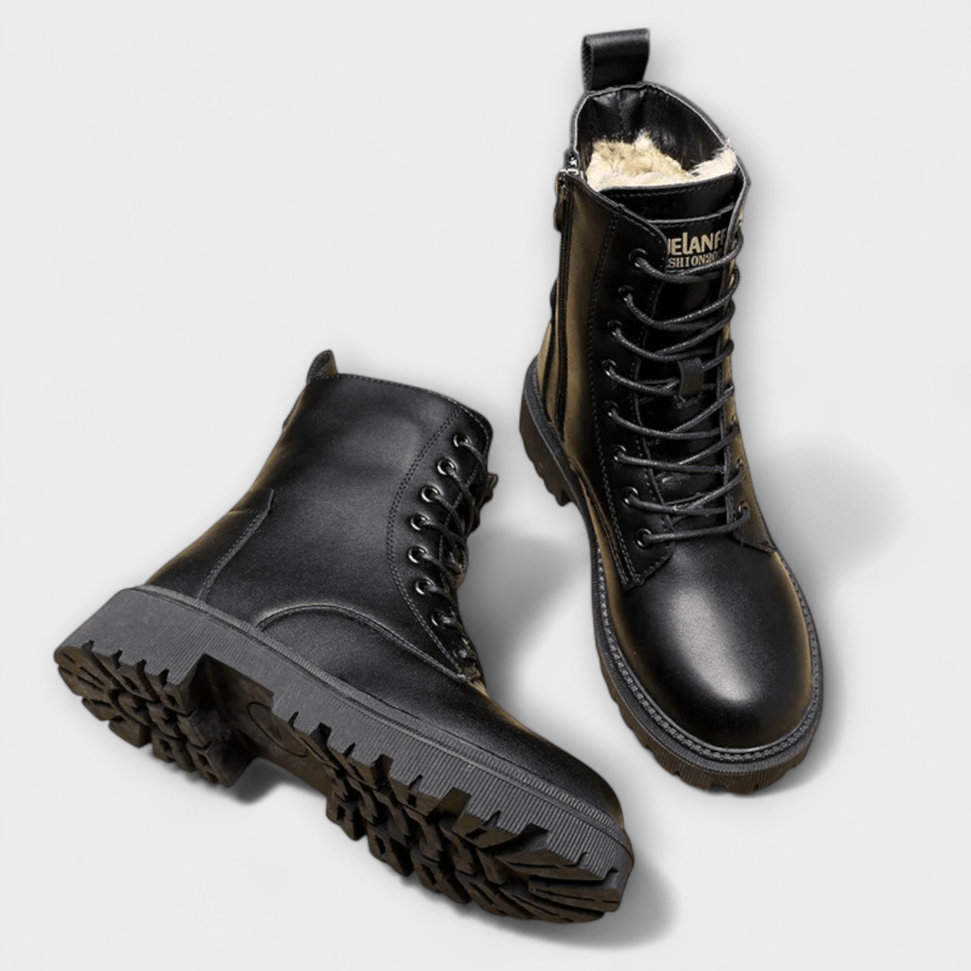 Botines de Piel Negros con Tacón para Mujer | Barbara