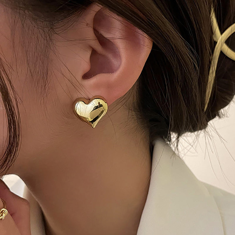 Pendientes Elegantes de Corazón Dorados | Nina