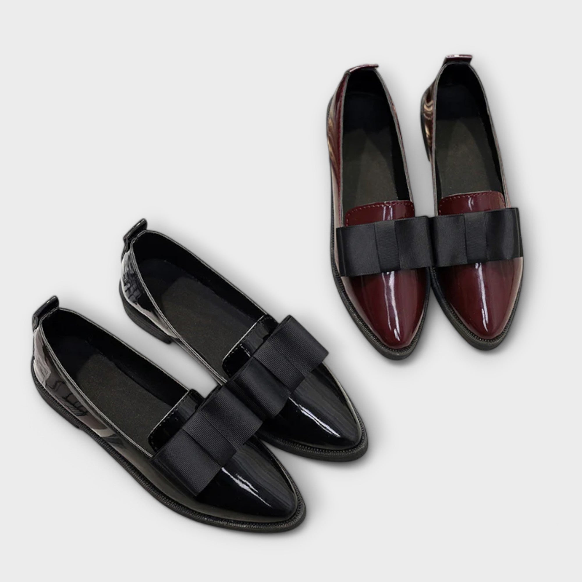 Mocasines Negros de Piel con Plataforma | Mysa