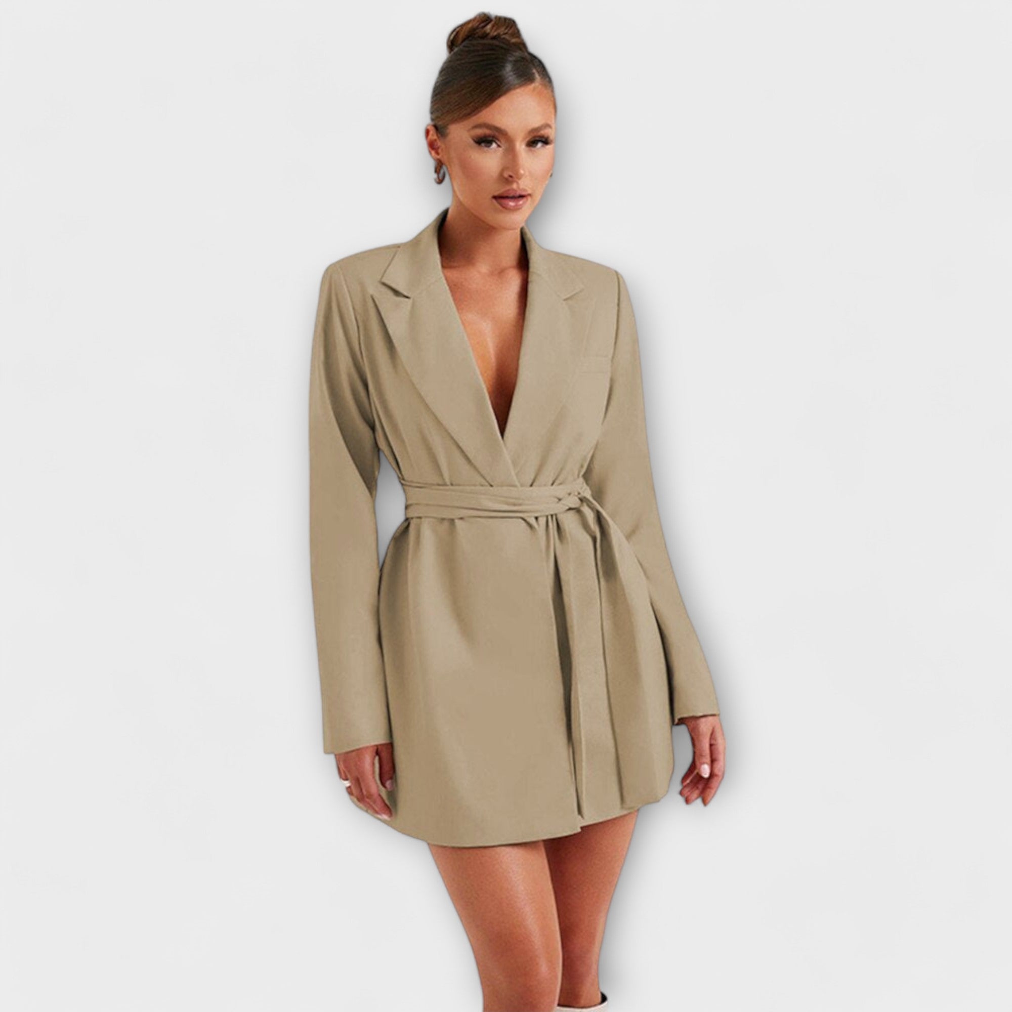 Vestido Blazer Elegante con Escote en V | Americana