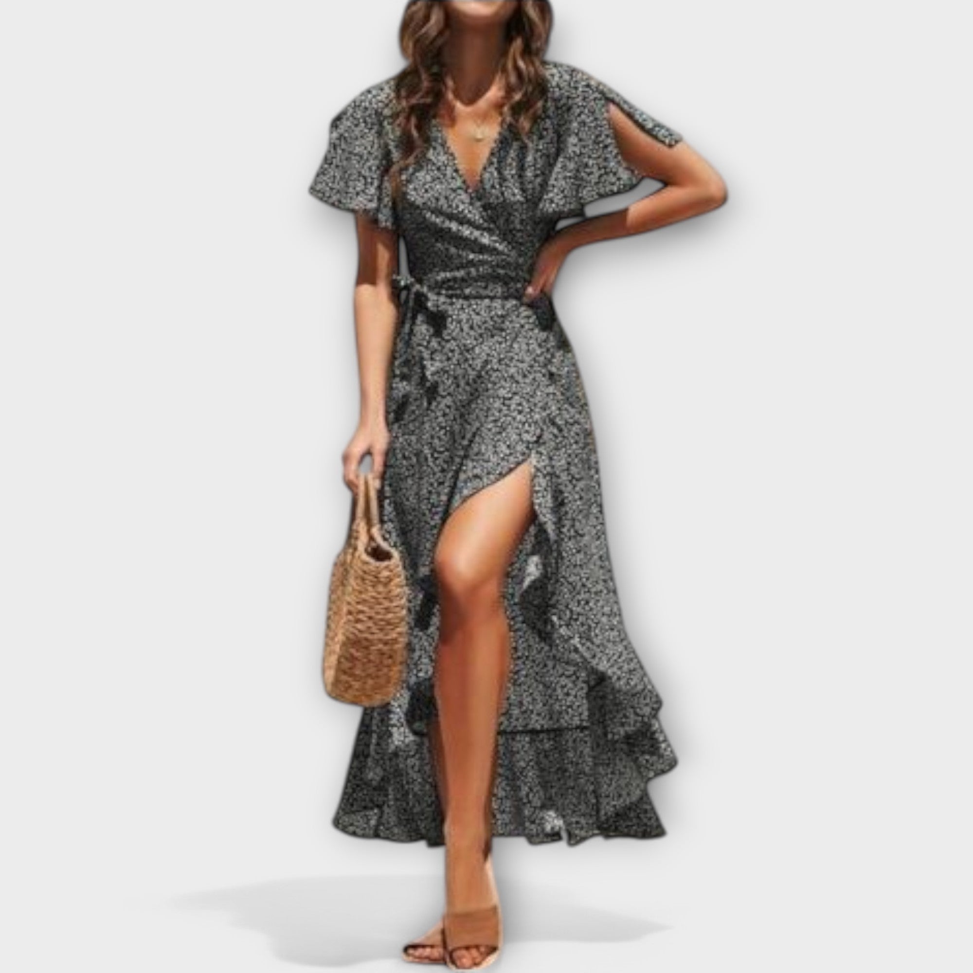 Vestido Bohemio Largo/Midi con Estampado | Luna