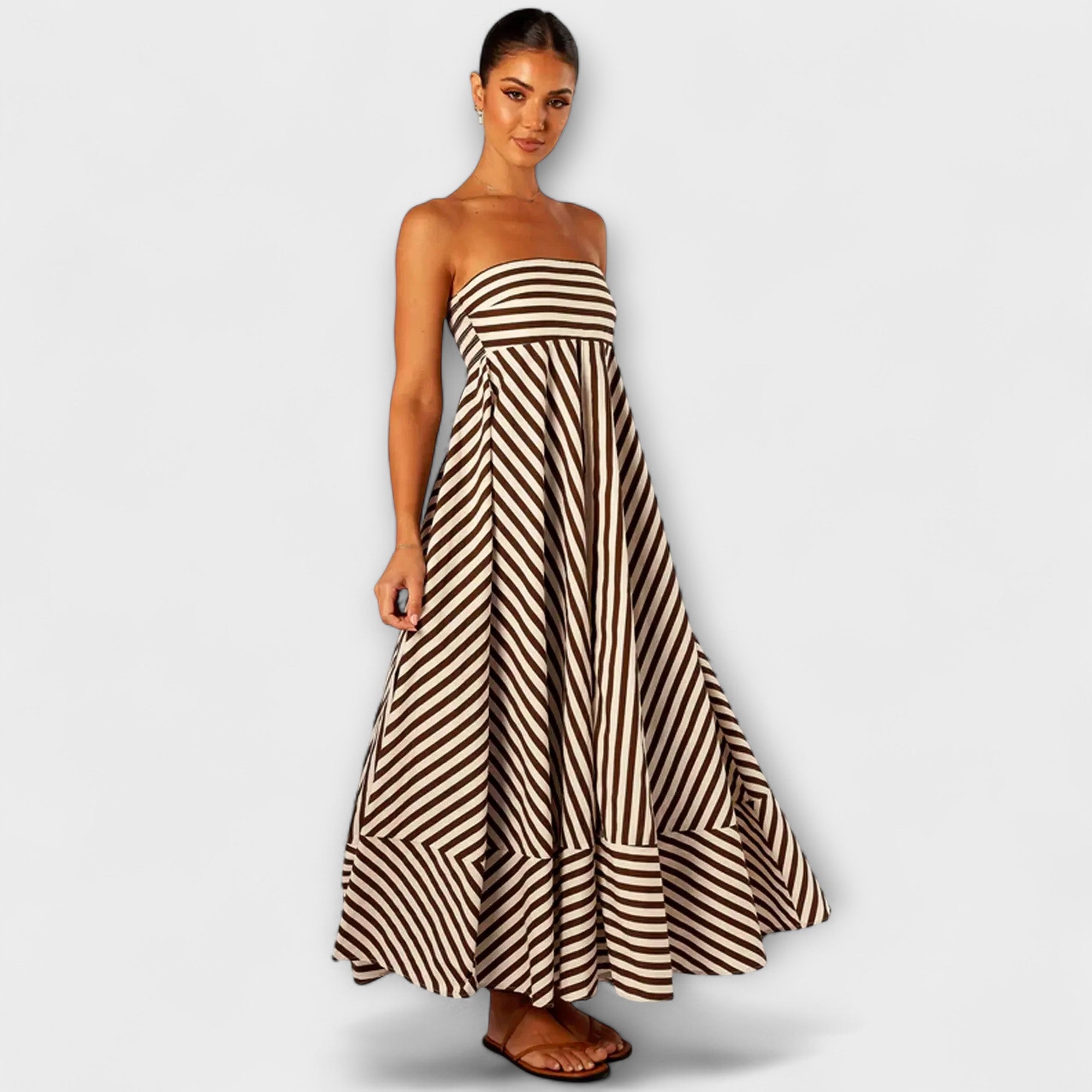 Vestido Largo de Fiesta con Volantes | Dami