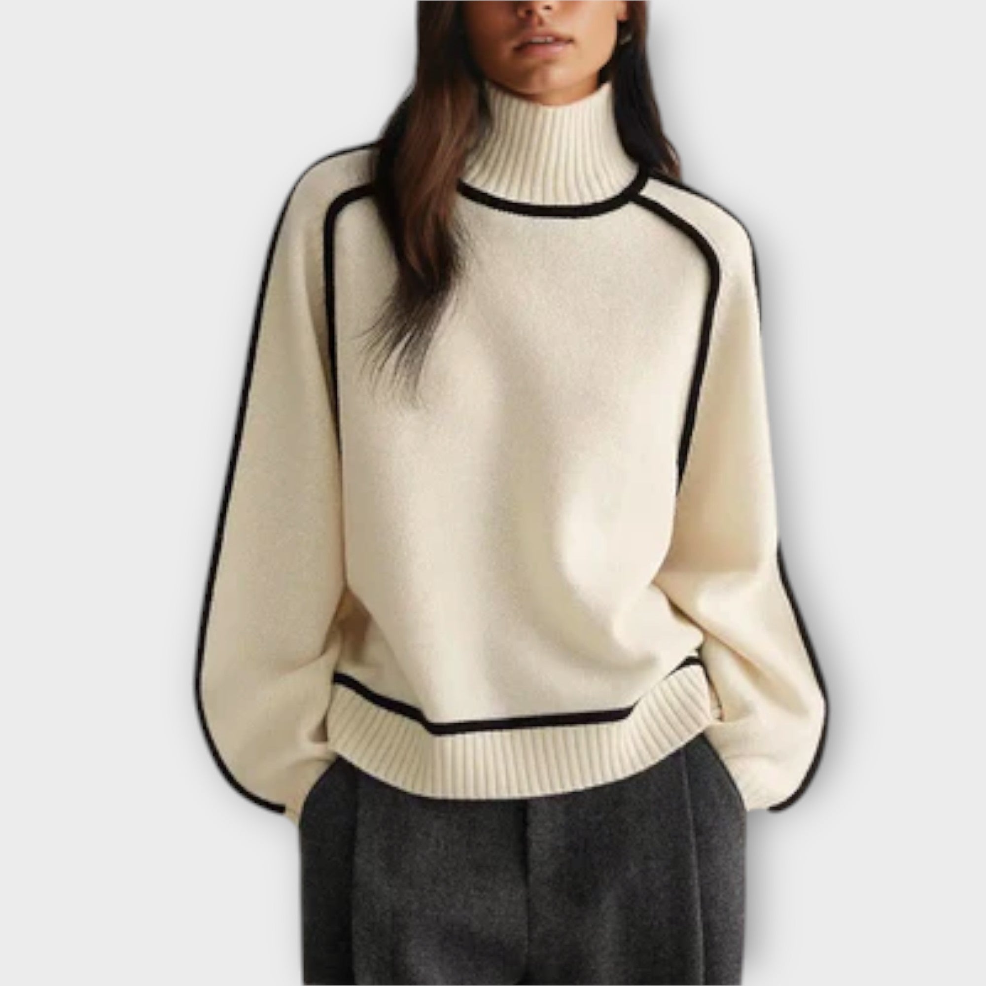 Jersey de Cuello Alto Suave y Elegante para Mujer | Lana