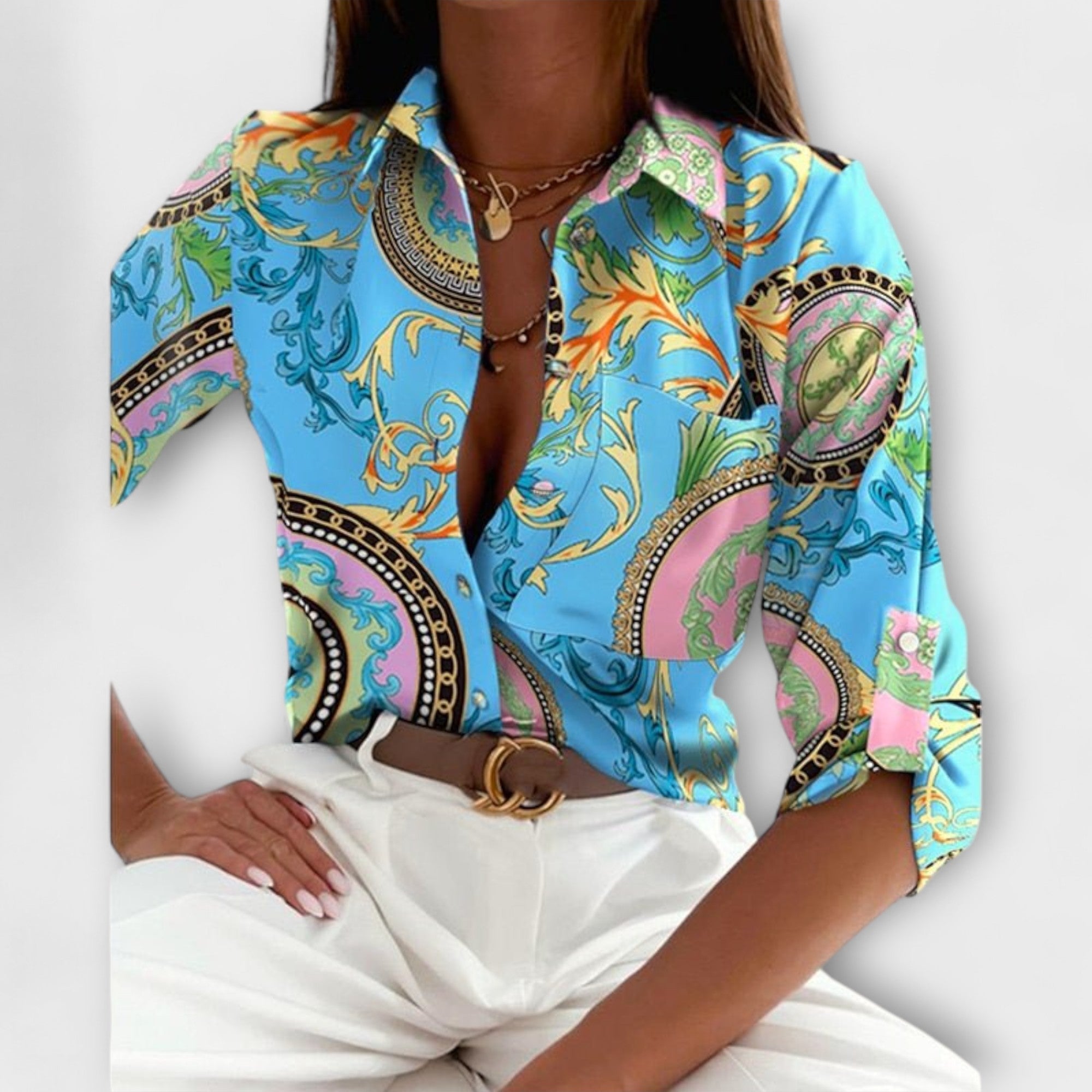 Camisa Clásica de Mujer con Cuello | Kani