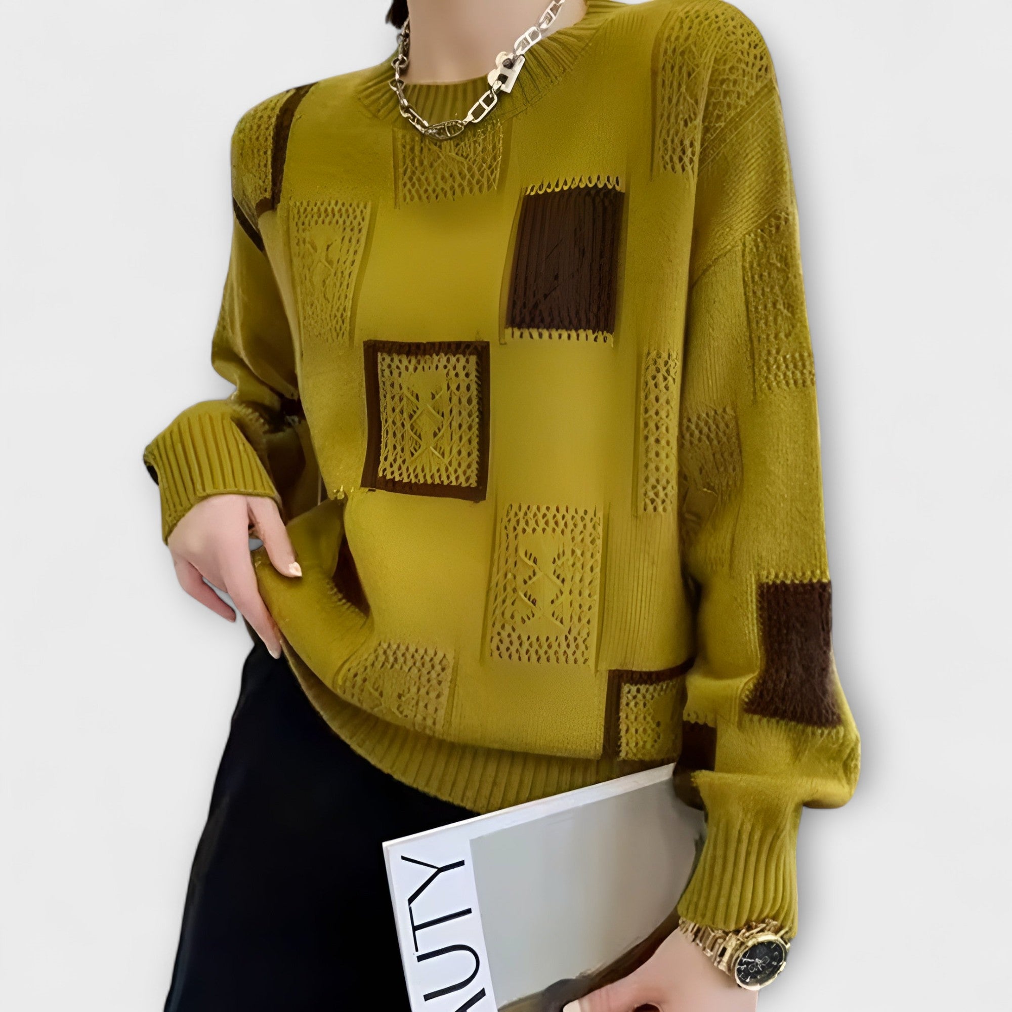 Jersey de Punto Favorecedor con Cuello en V Reya | Susi