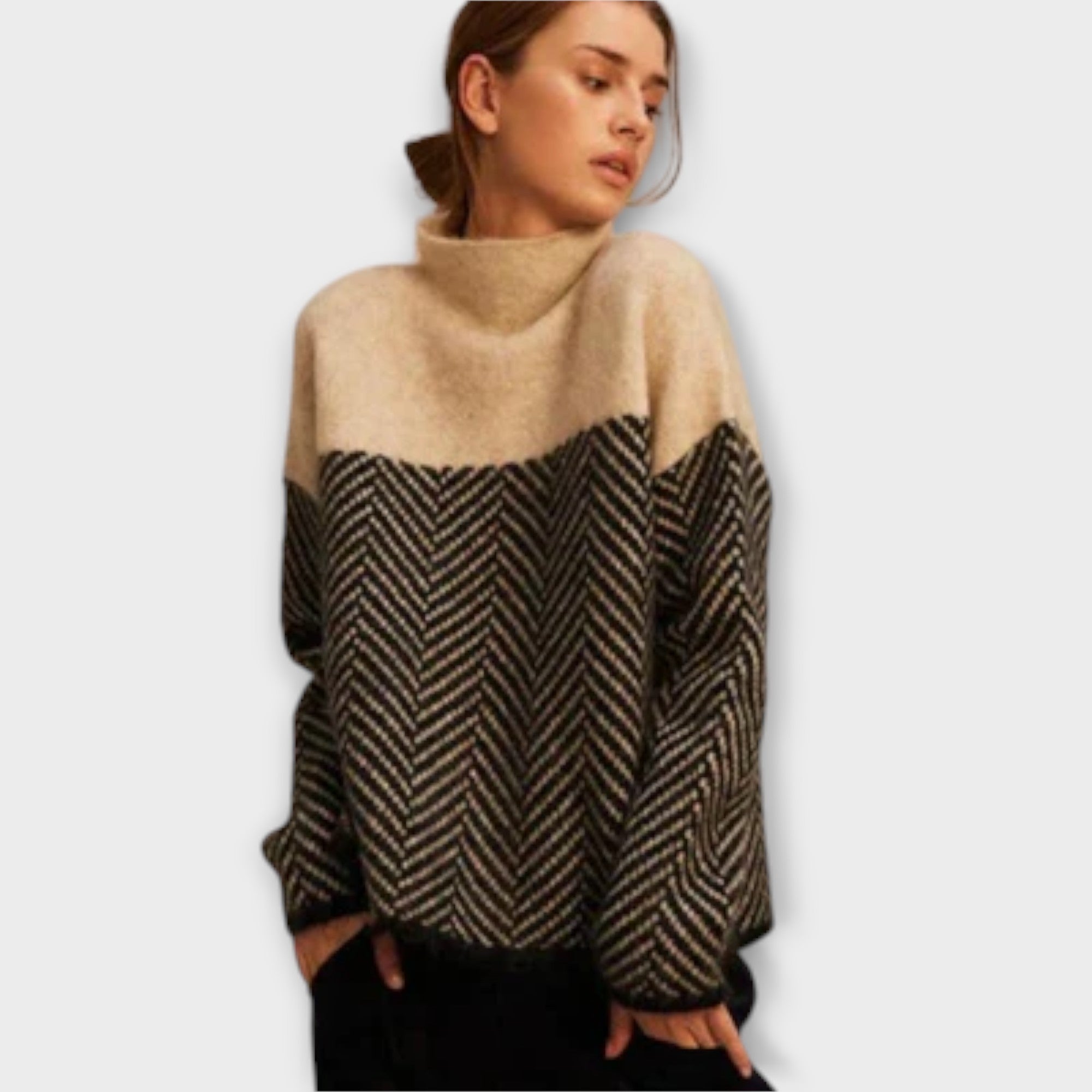Camiseta de Cuello Alto Suave para Mujer | Brunna
