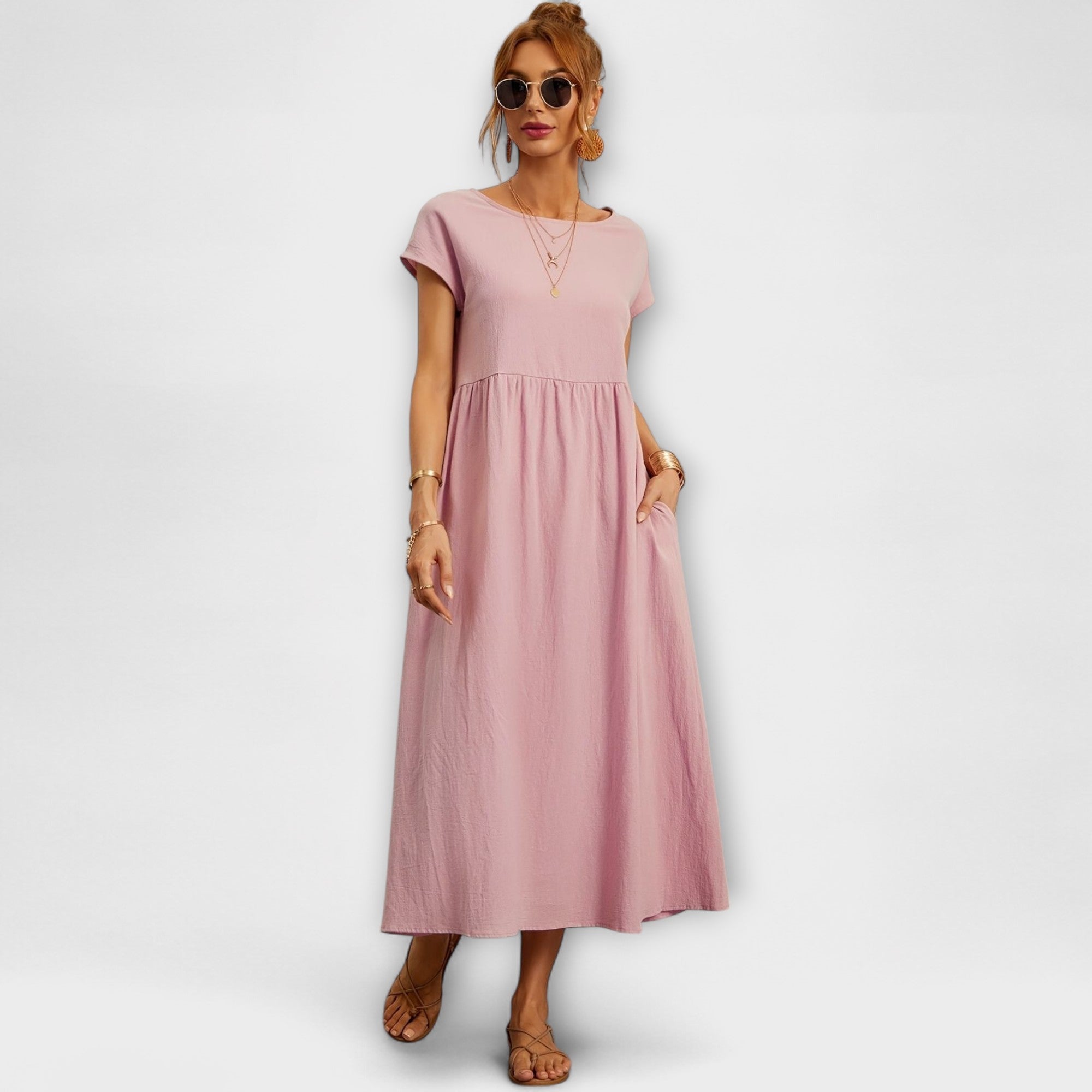Vestido Largo Blanco Estilo Boho |   Kira
