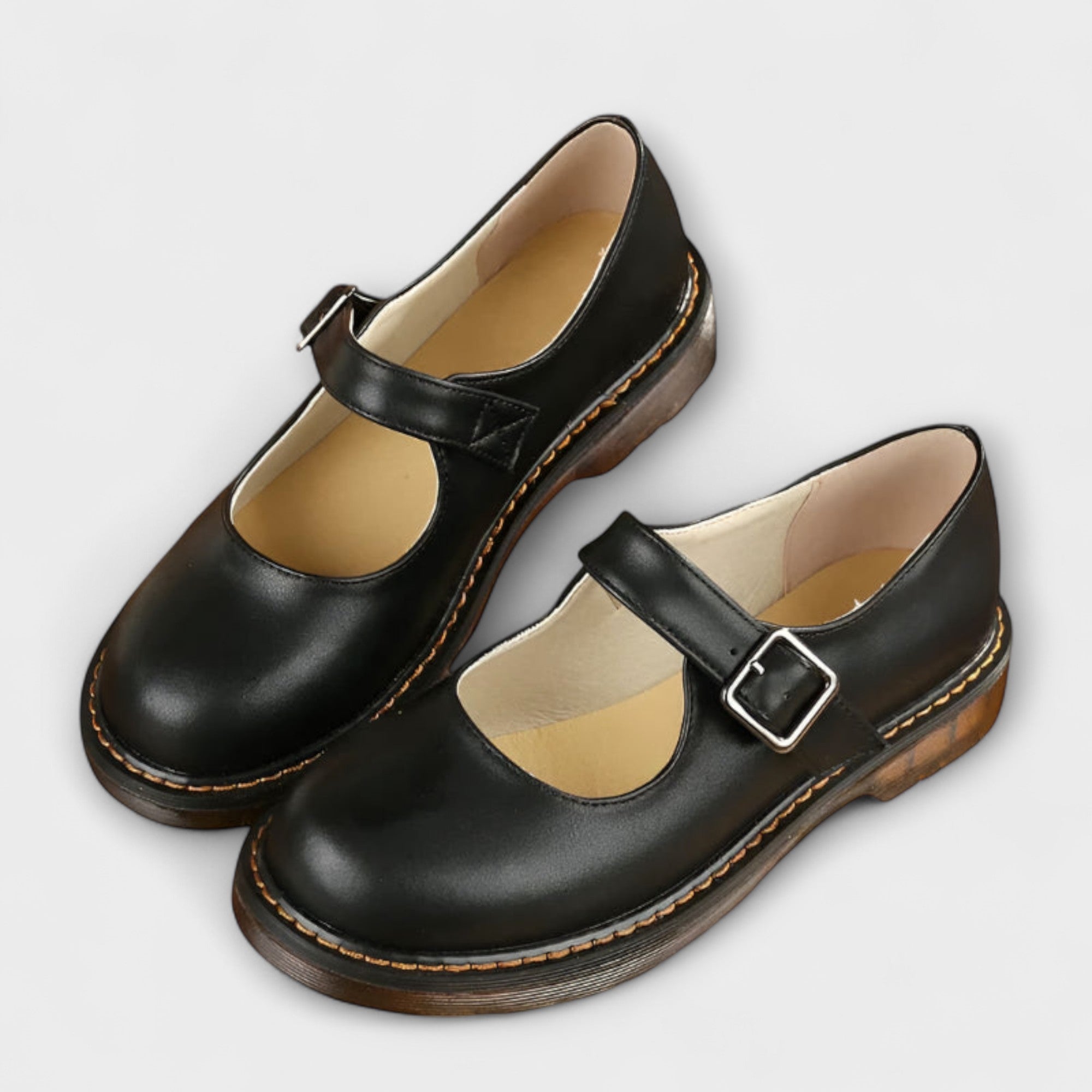 Zapatos Mary Jane de Piel Estilo Vintage | Eldima
