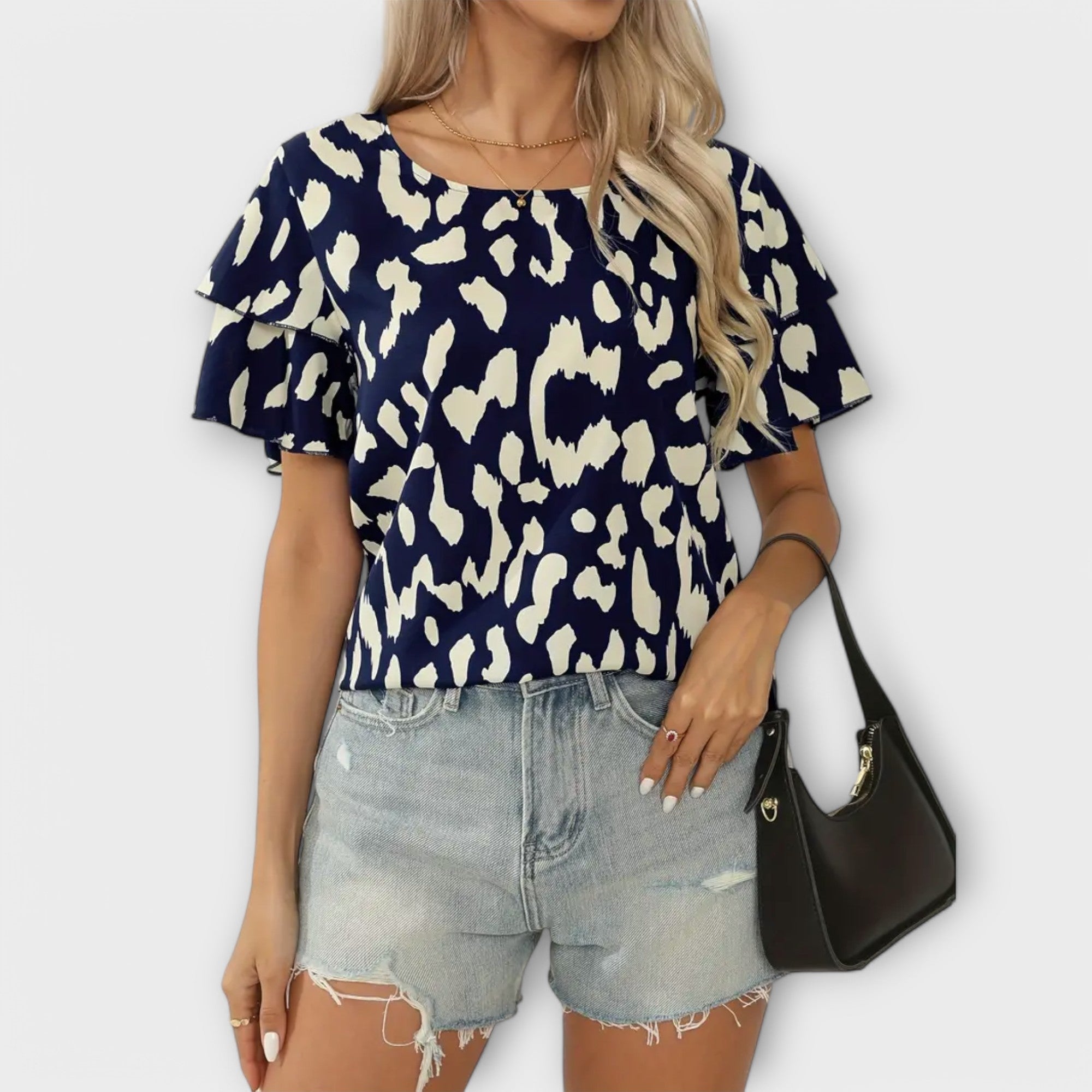 Blusa Básica de Escote Redondo para Mujer | Lisa