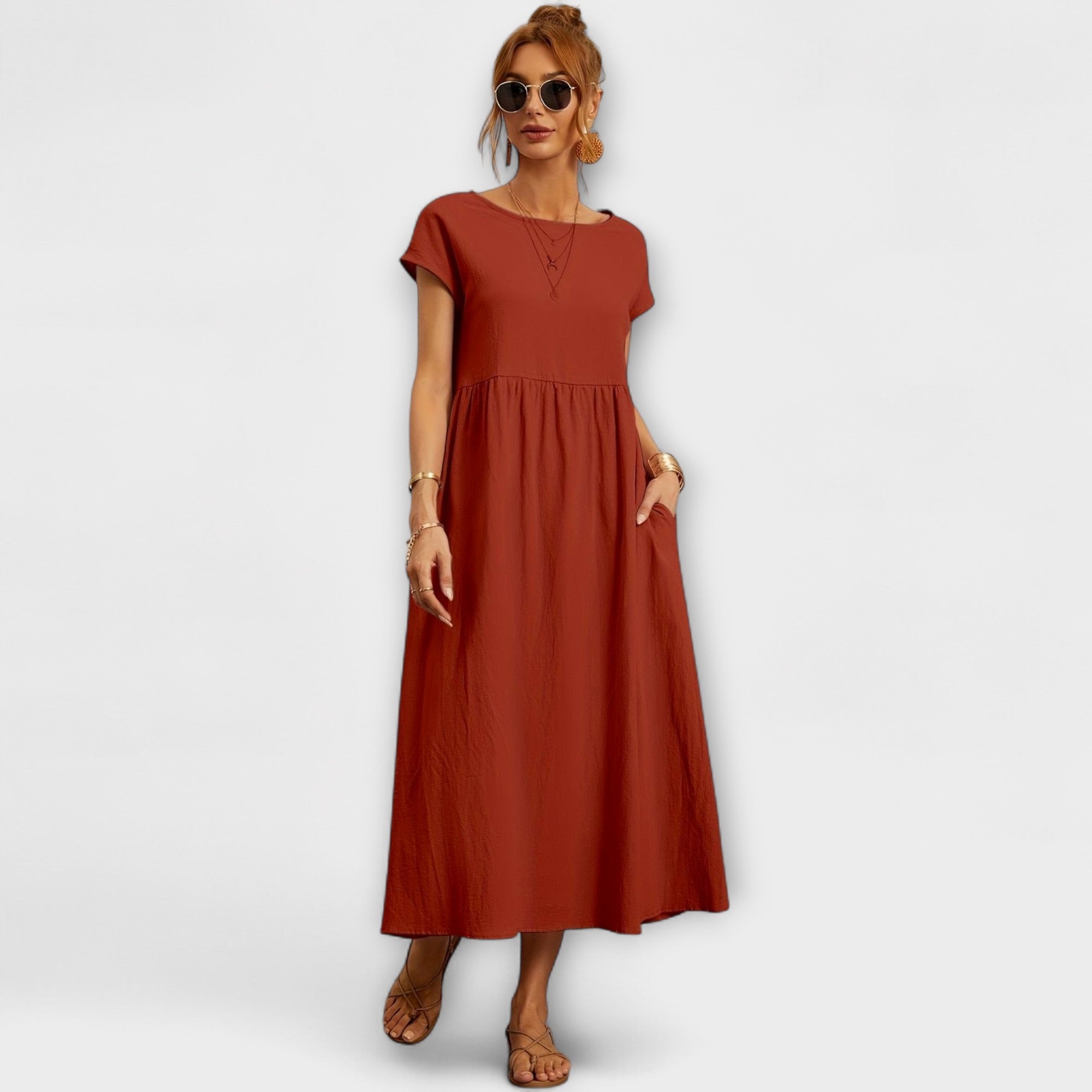 Vestido Largo Blanco Estilo Boho |   Kira