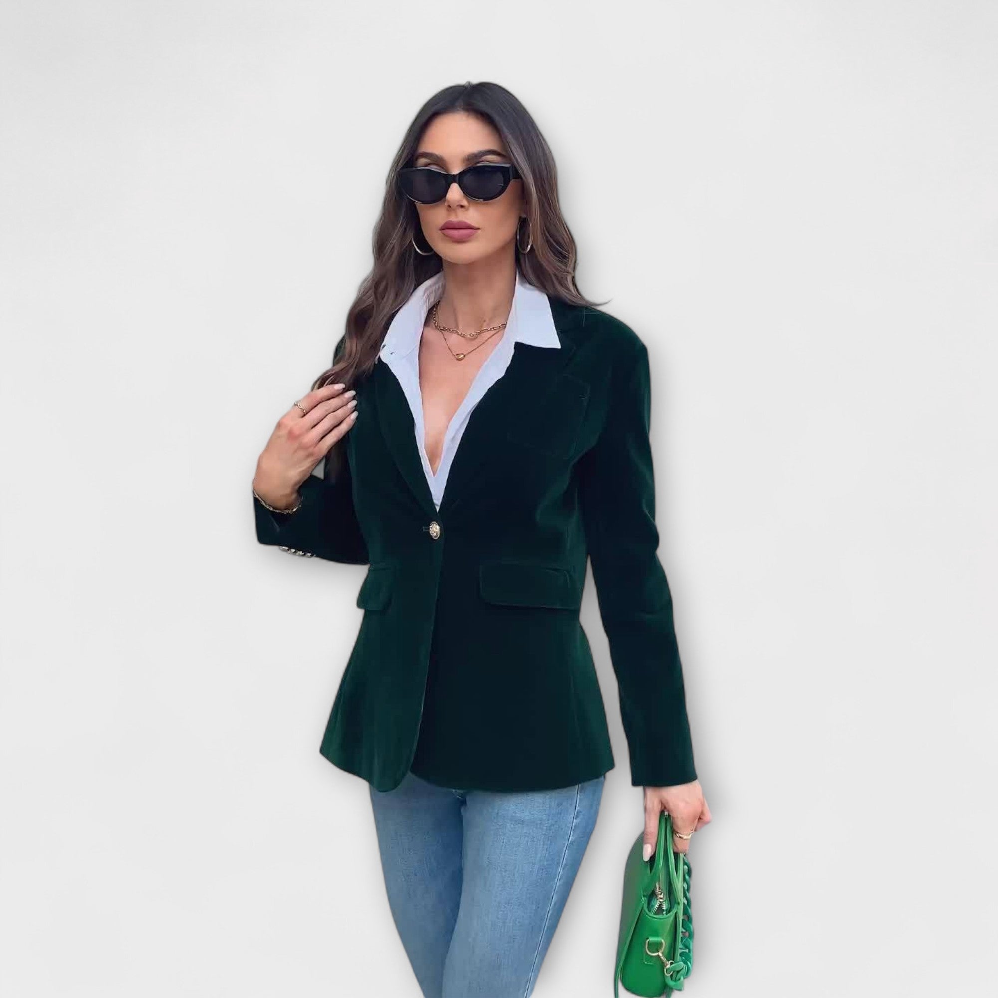 Blazer de Terciopelo Elegante para Mujer | Addison