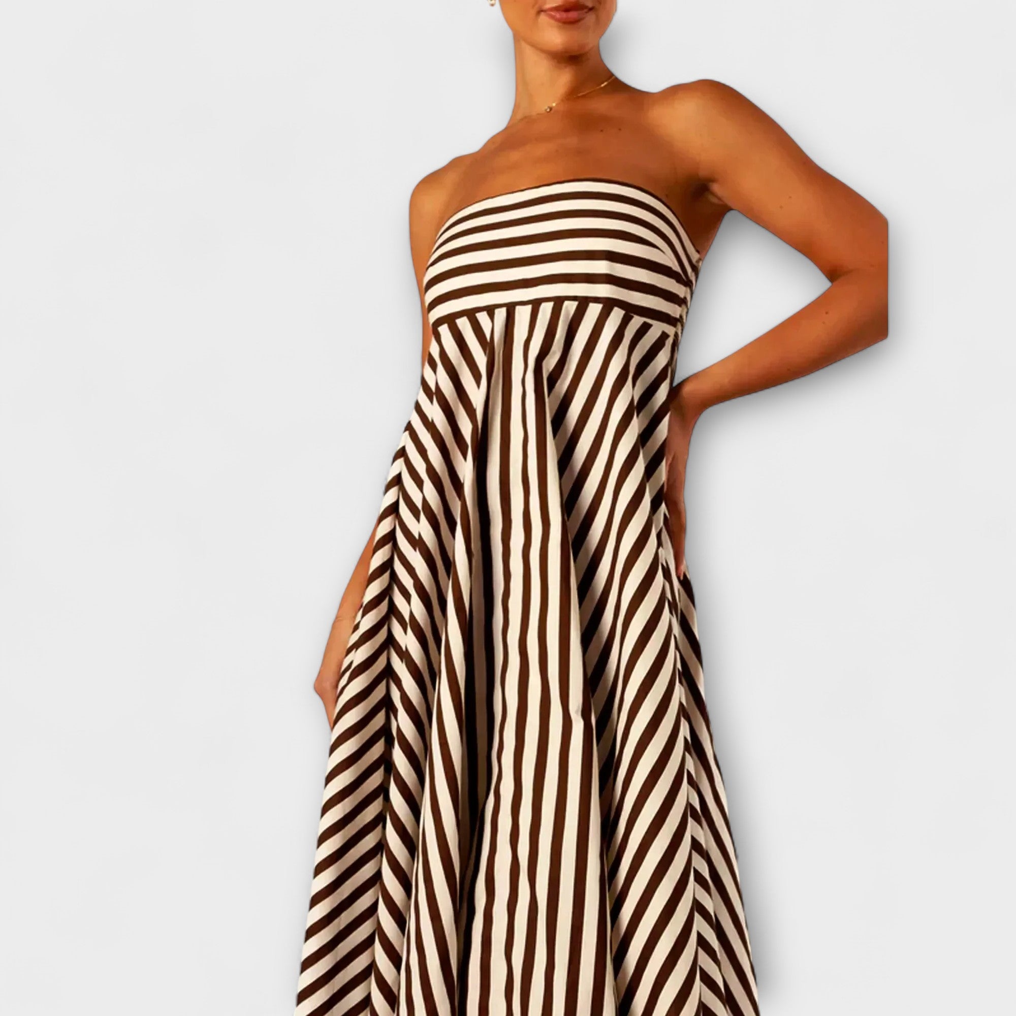 Vestido Largo de Fiesta con Volantes | Dami