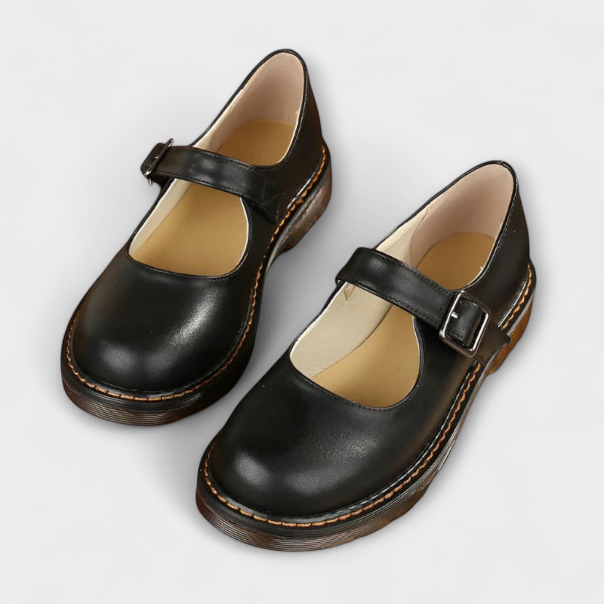 Zapatos Mary Jane de Piel Estilo Vintage | Eldima