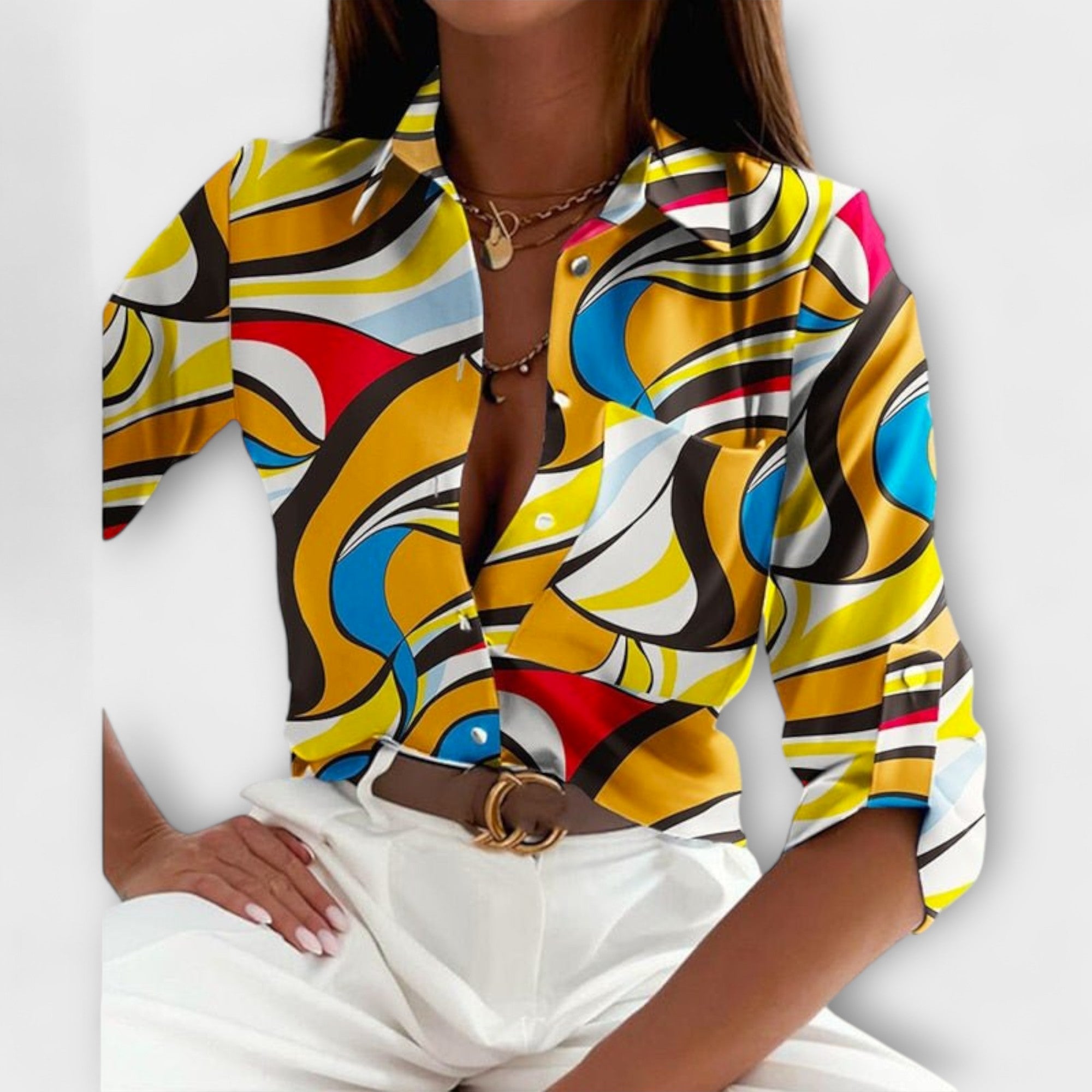 Camisa Clásica de Mujer con Cuello | Kani