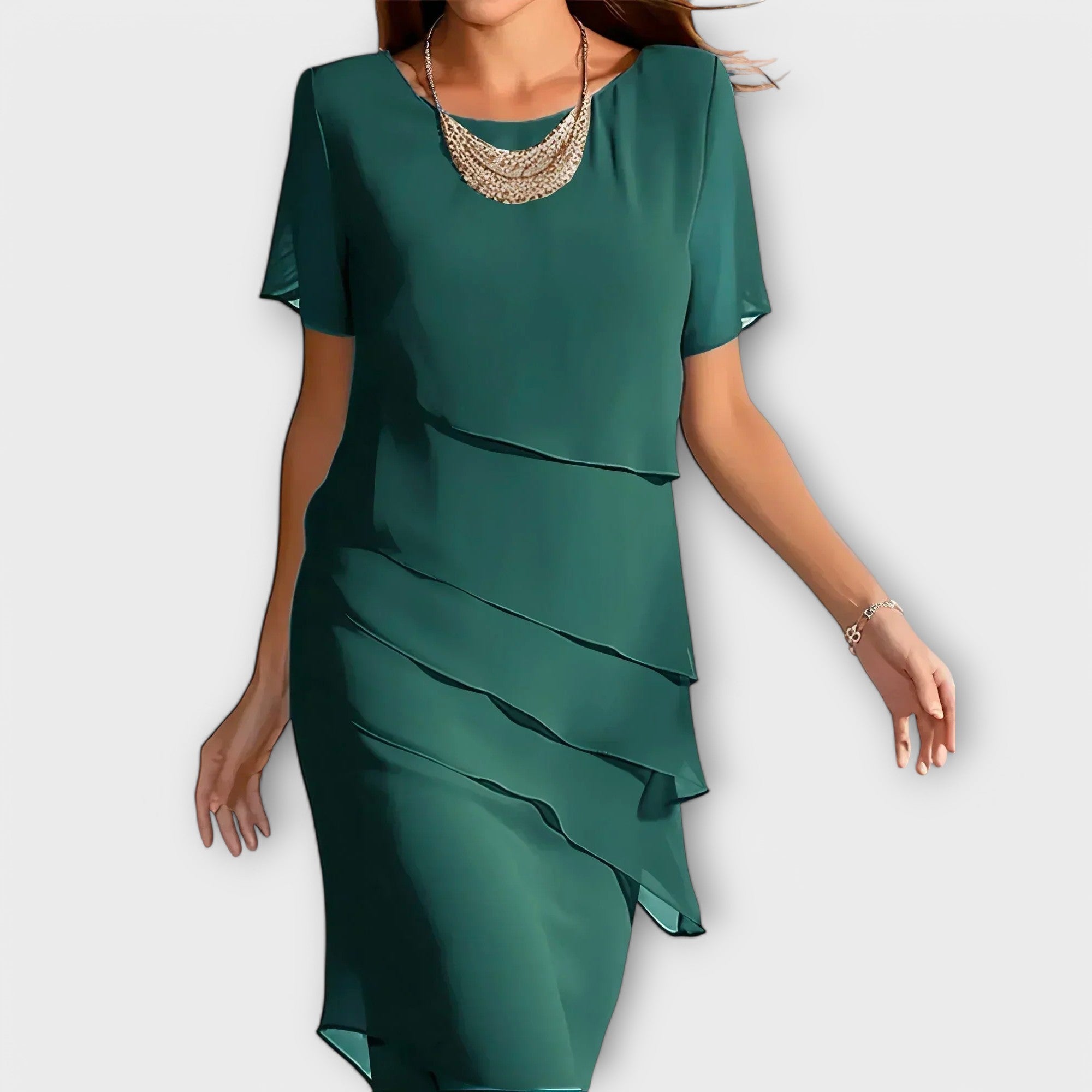 Vestido Favorecedor que Estiliza la Figura Katharina | Drapeado