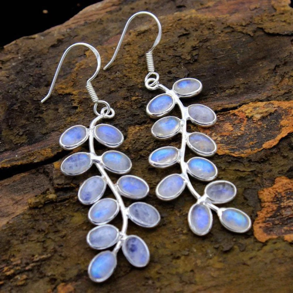 Pendientes de Piedra Luna Natural | Yumi