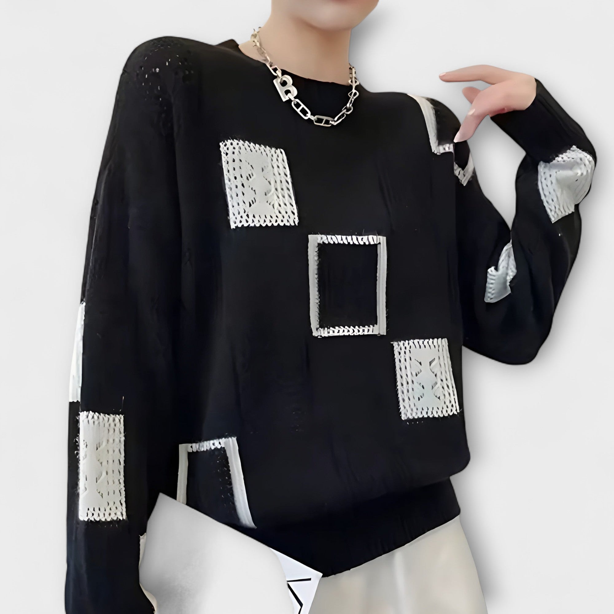 Jersey de Punto Favorecedor con Cuello en V Reya | Susi