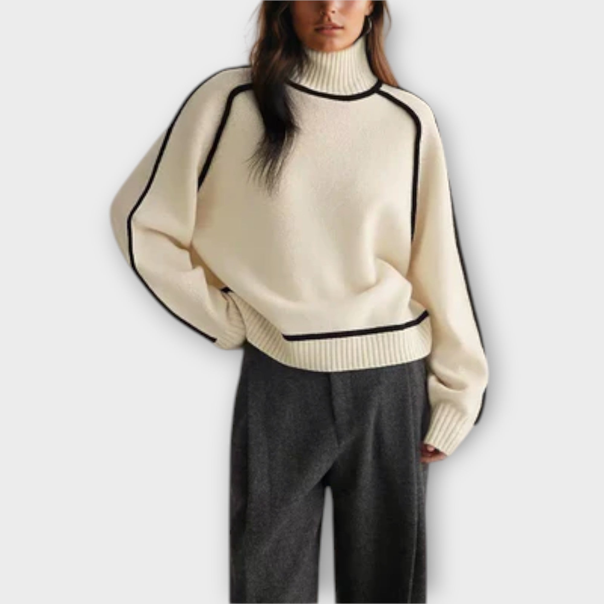 Jersey de Cuello Alto Suave y Elegante para Mujer | Lana