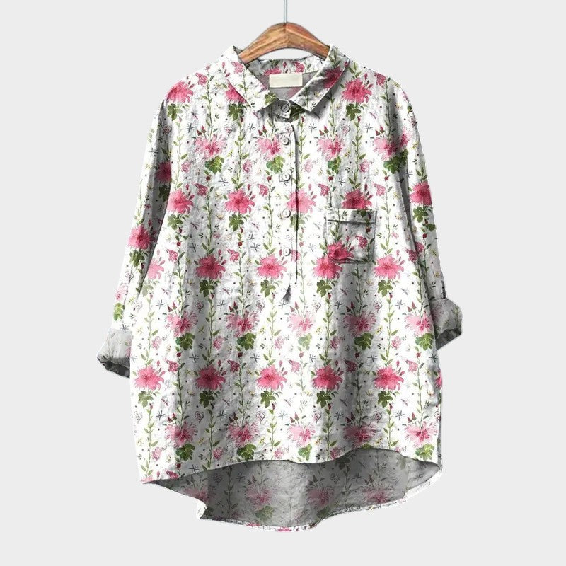 Premium Blouse with Floral Patterns | Kira