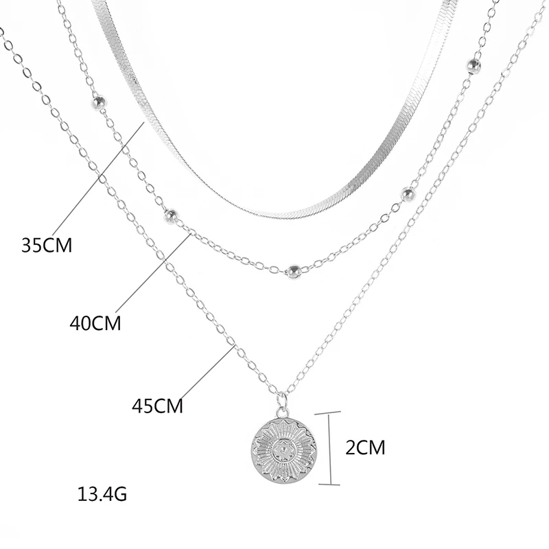 Collar Triple de Plata de Ley para Mujer | Carlita