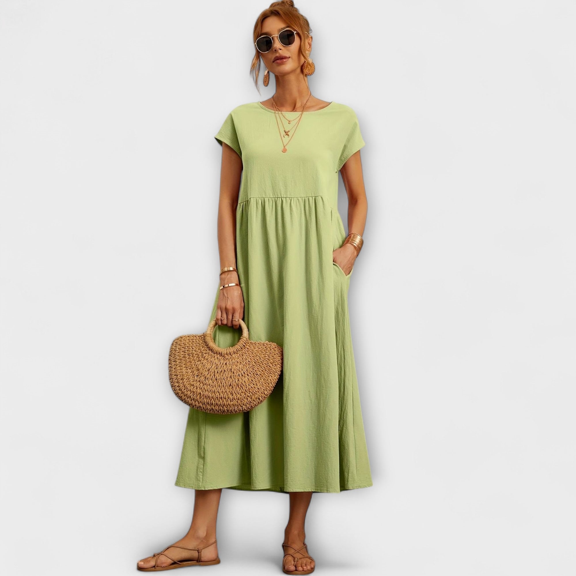Vestido Largo Blanco Estilo Boho |   Kira