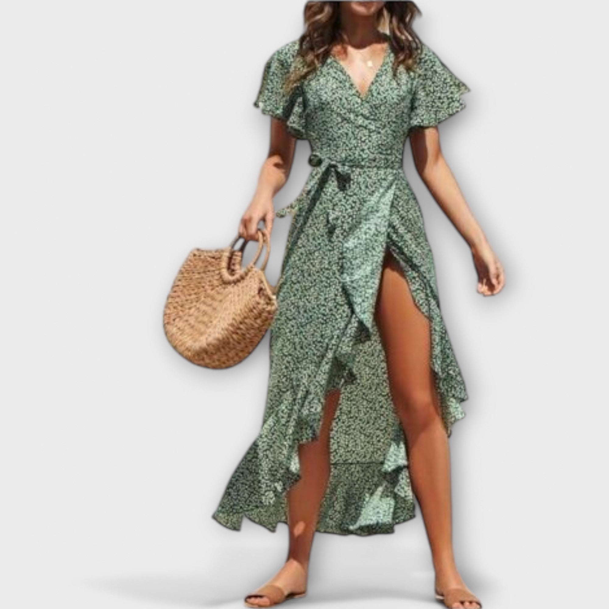 Vestido Bohemio Largo/Midi con Estampado | Luna