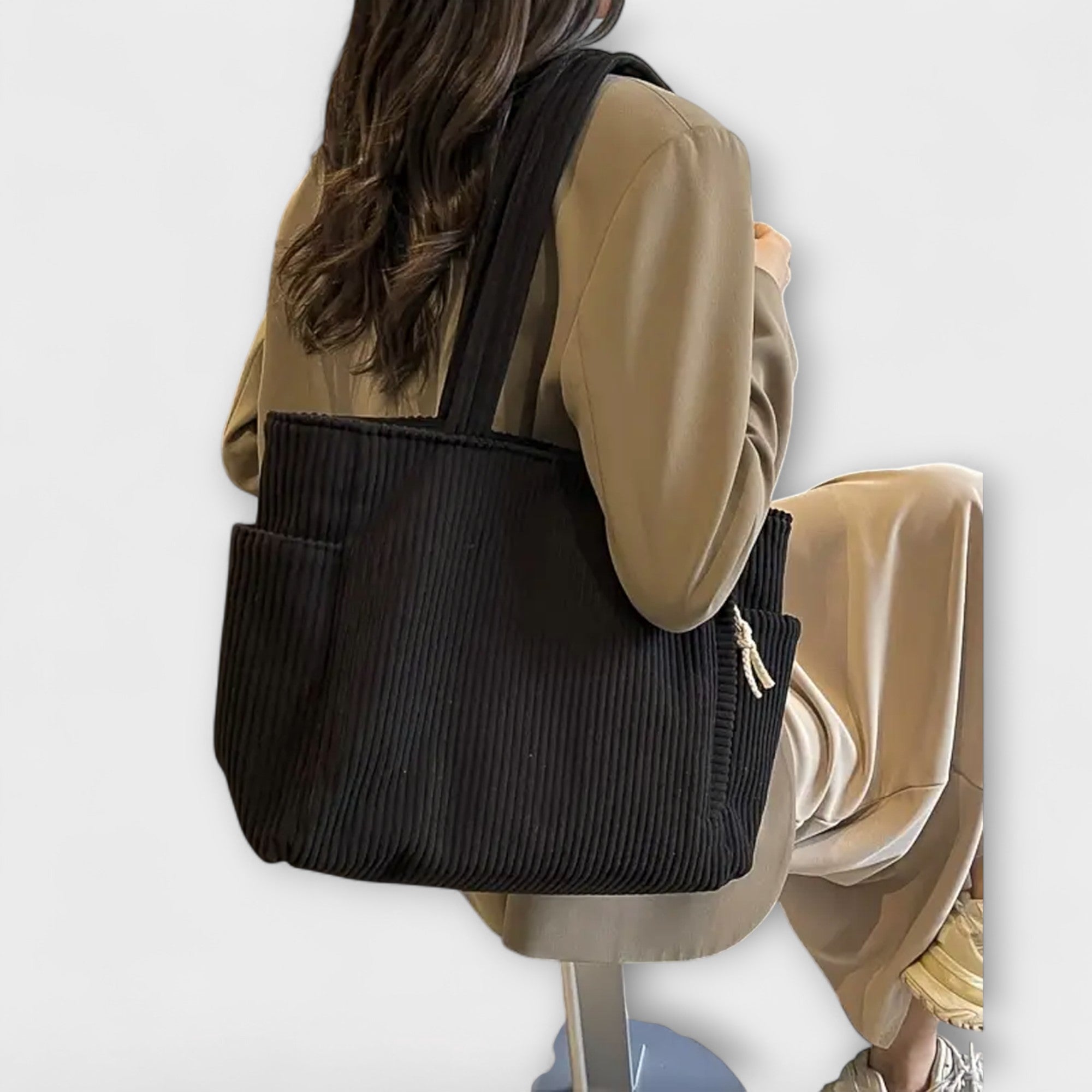 Bolso Tote de Pana con Asa de Cuerda Tilda | Eduarda
