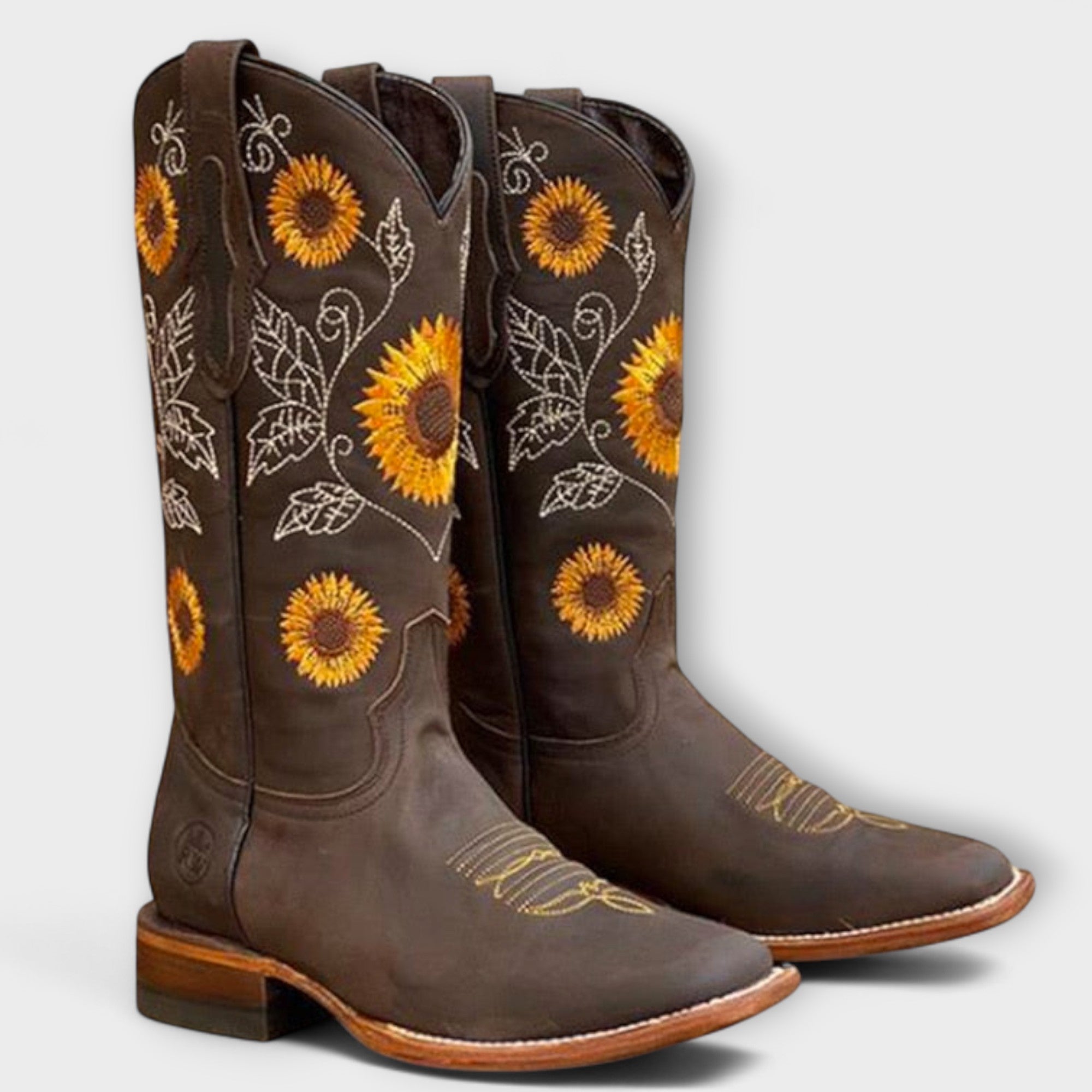 Botas Cowboy con Bordado Floral para Mujer | Sunbloom