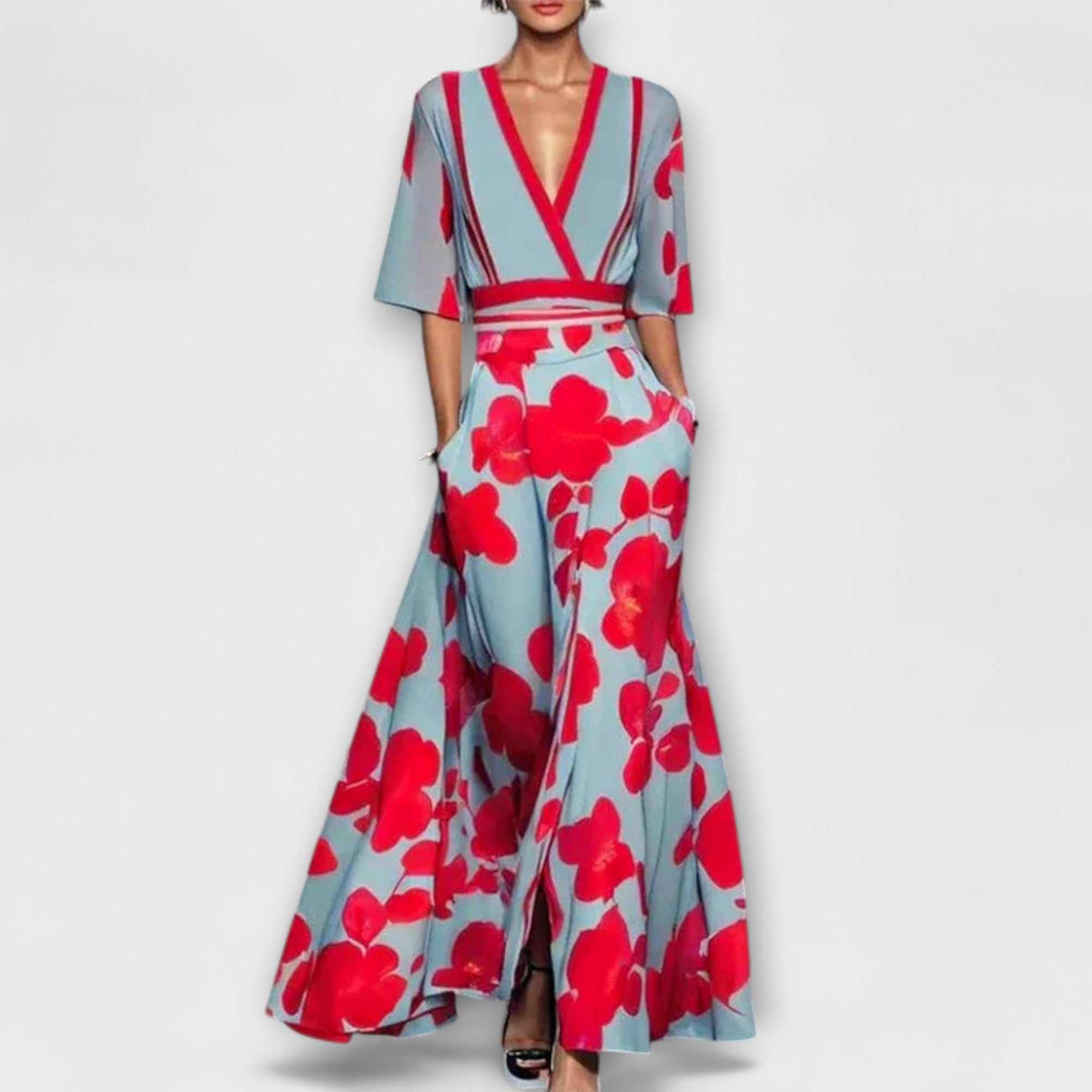 Vestido Elegante con Mangas de Diseño | Alma