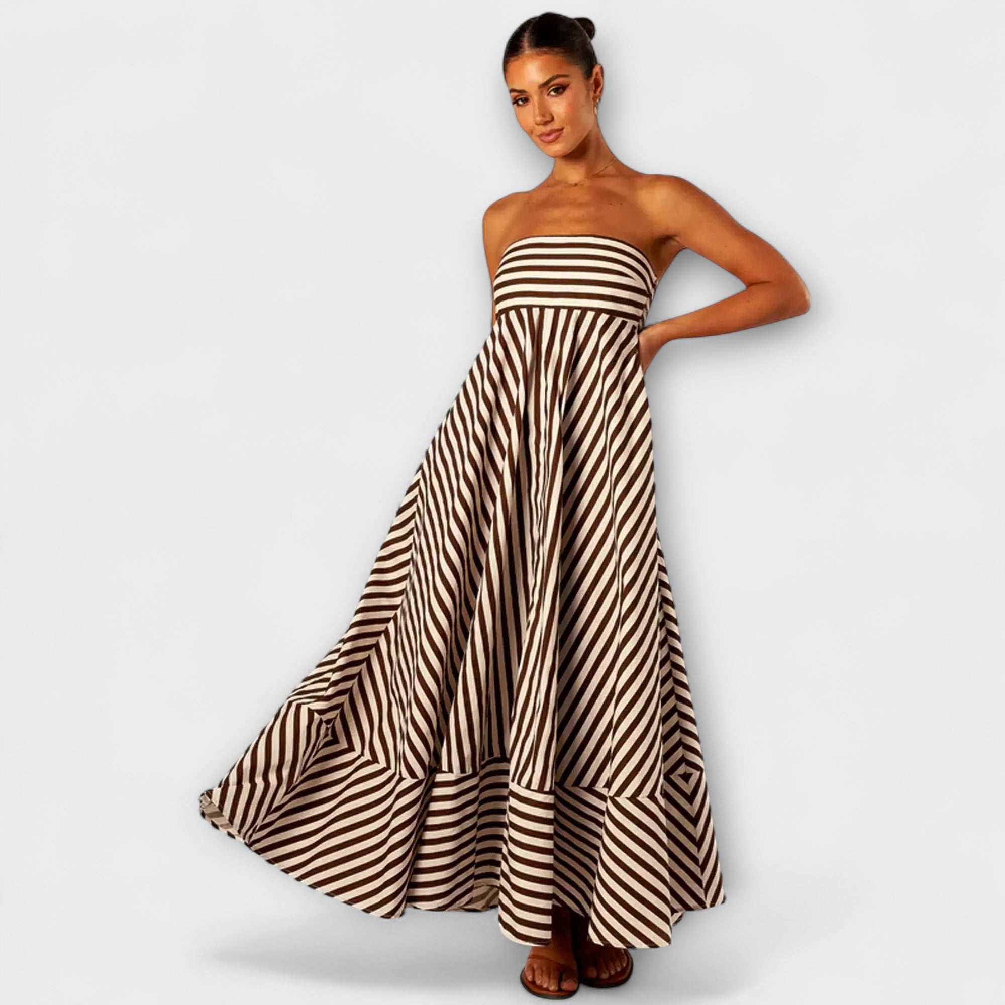 Vestido Largo de Fiesta con Volantes | Dami