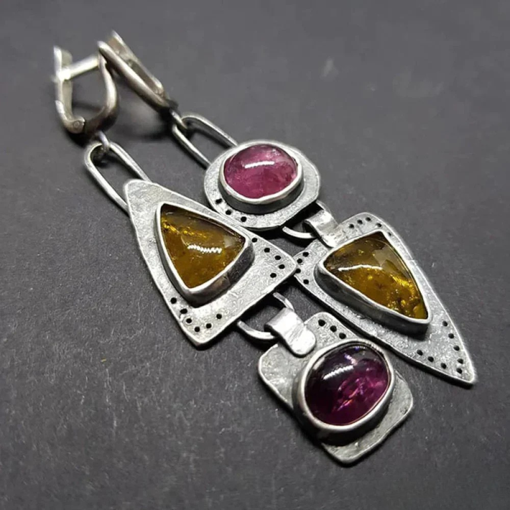 Pendientes Geométricos Triangulares de Estilo Retro | Taya