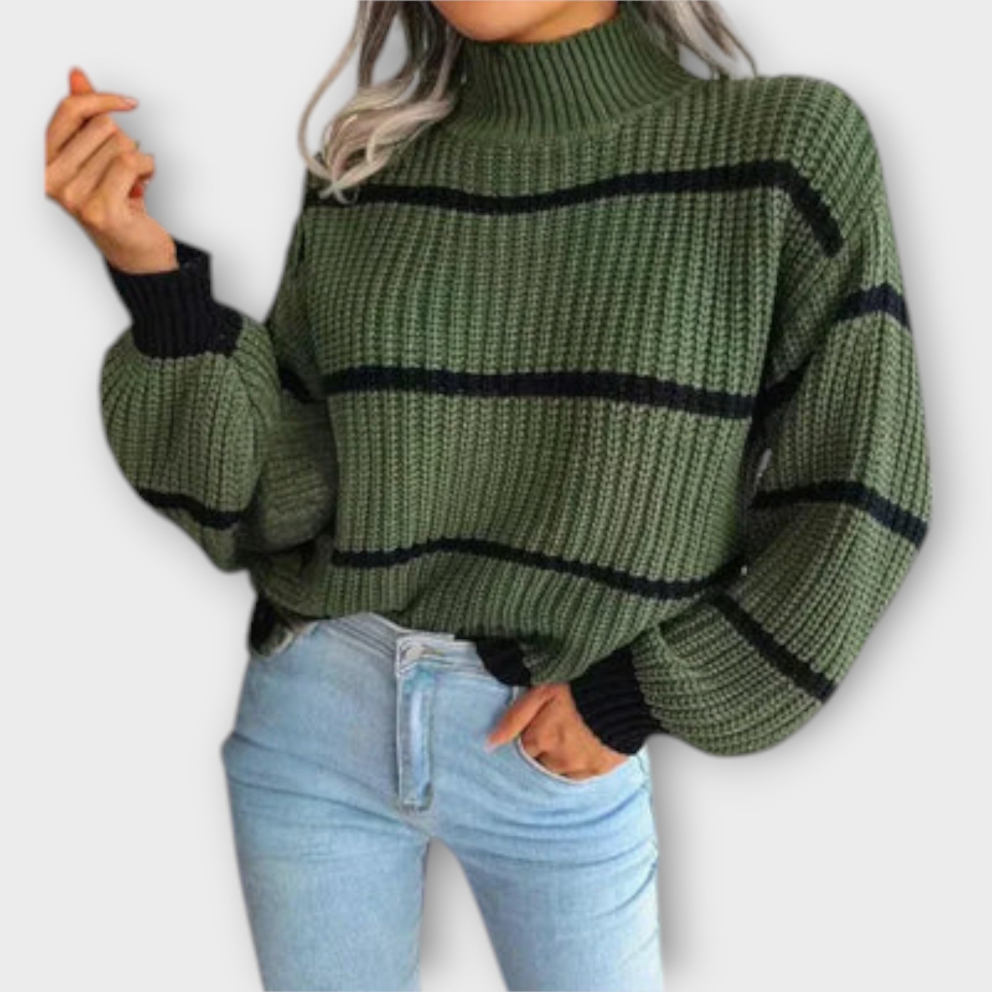 Jersey de Punto a Rayas Estilo Marinero | Gabi