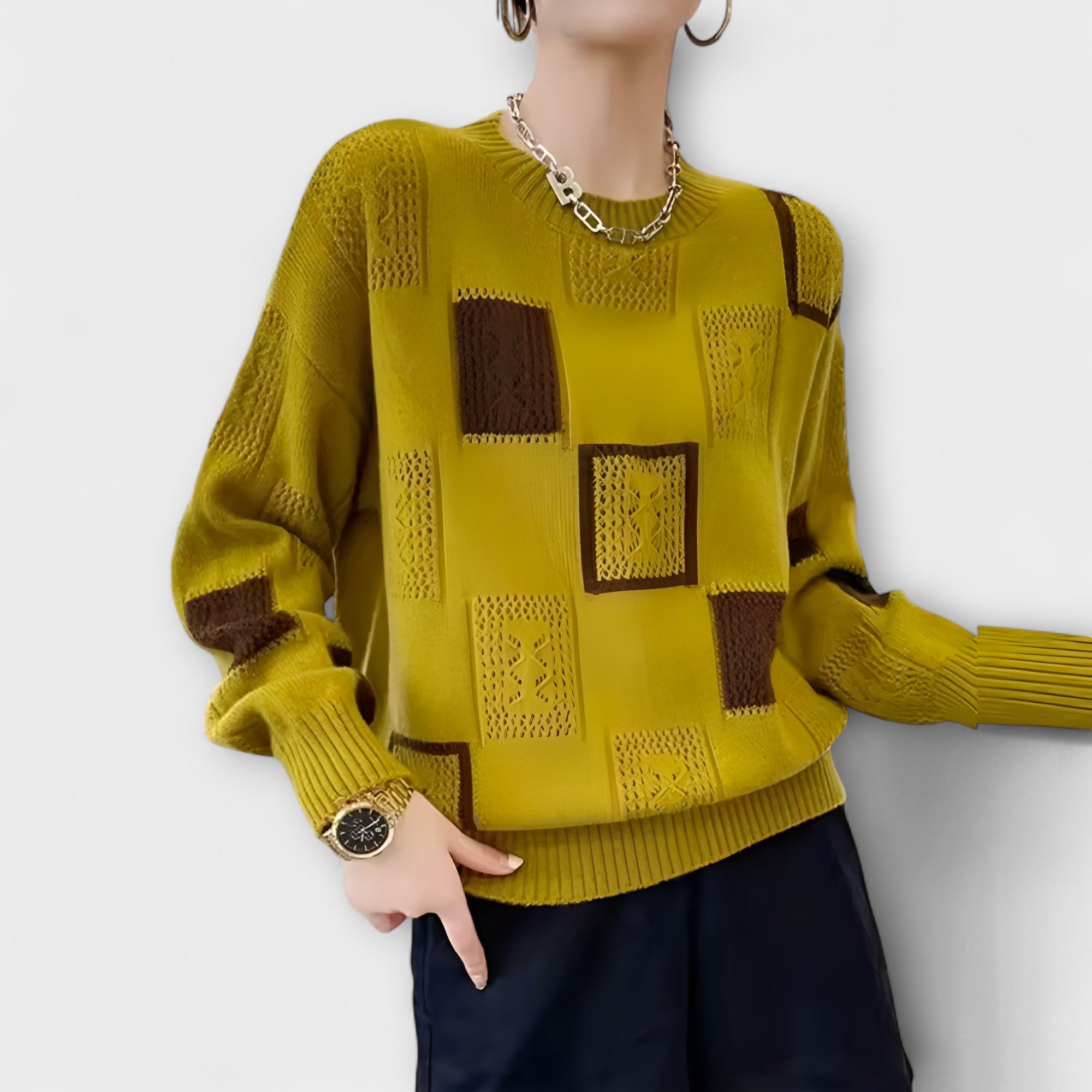 Jersey de Punto Favorecedor con Cuello en V Reya | Susi