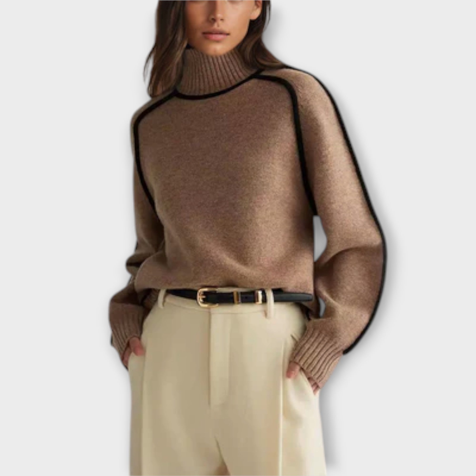 Jersey de Cuello Alto Suave y Elegante para Mujer | Lana