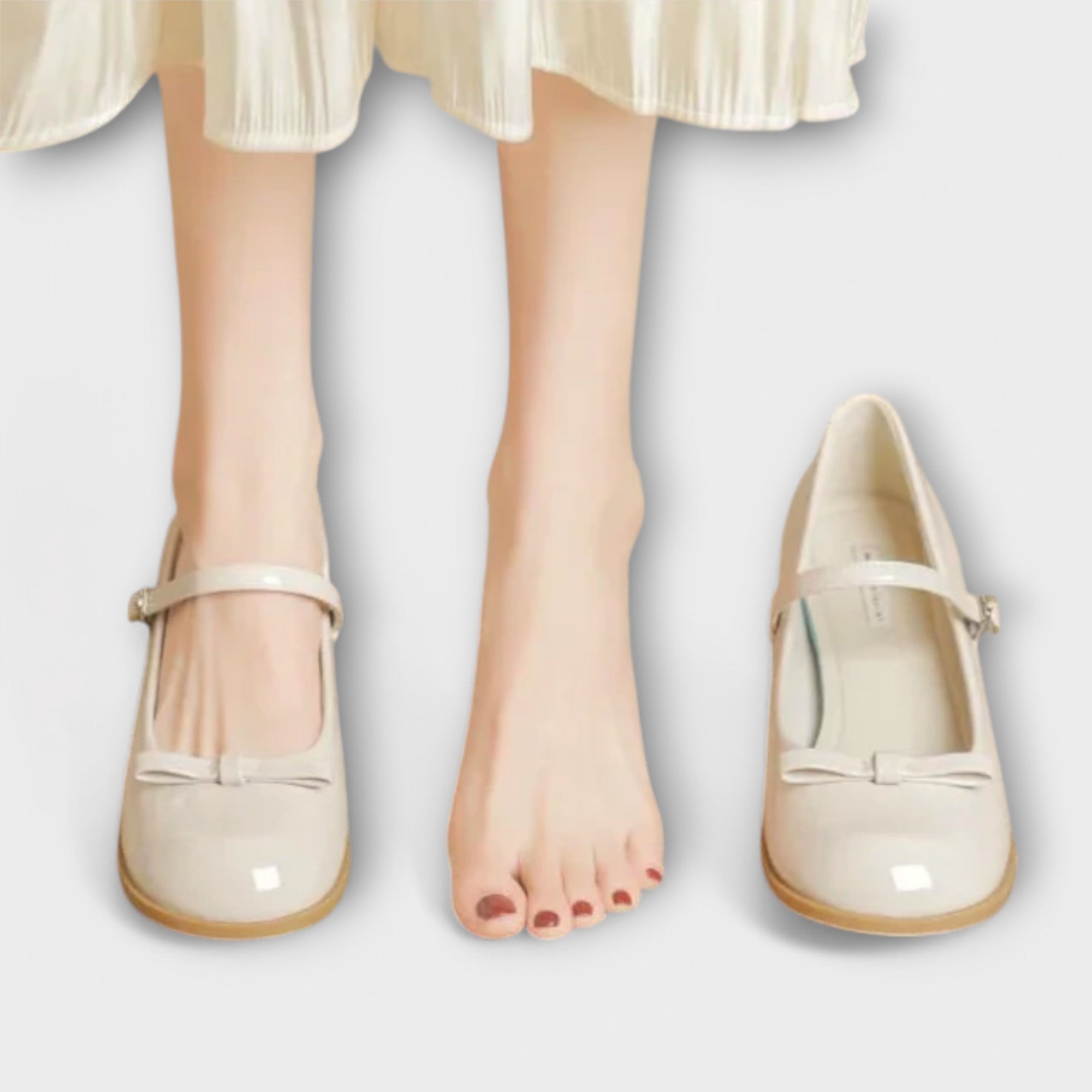 Zapatos Mary Jane con Tacón de Piel | Jane