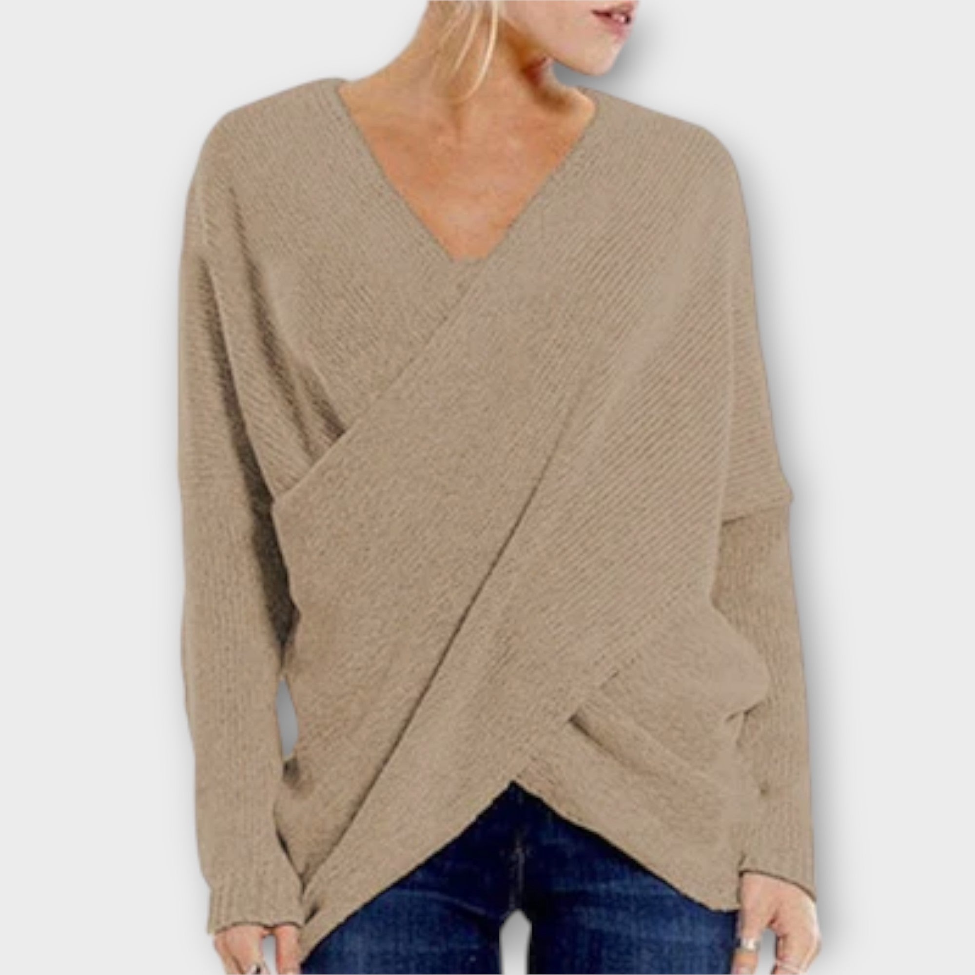 Jersey Cruzado de Punto para Mujer | Aria