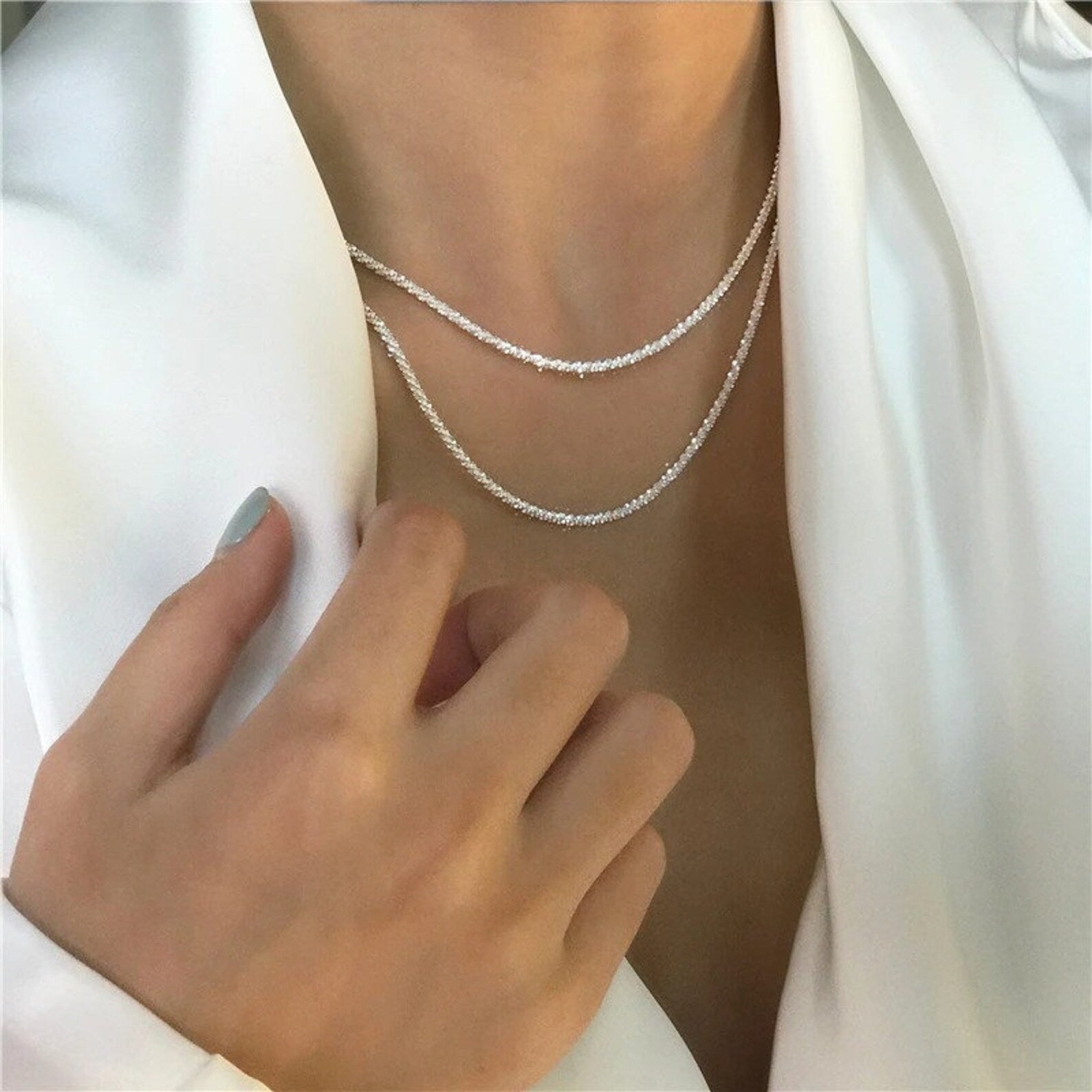 Set de Collares de Plata con Estrella y Luna | Sabryna