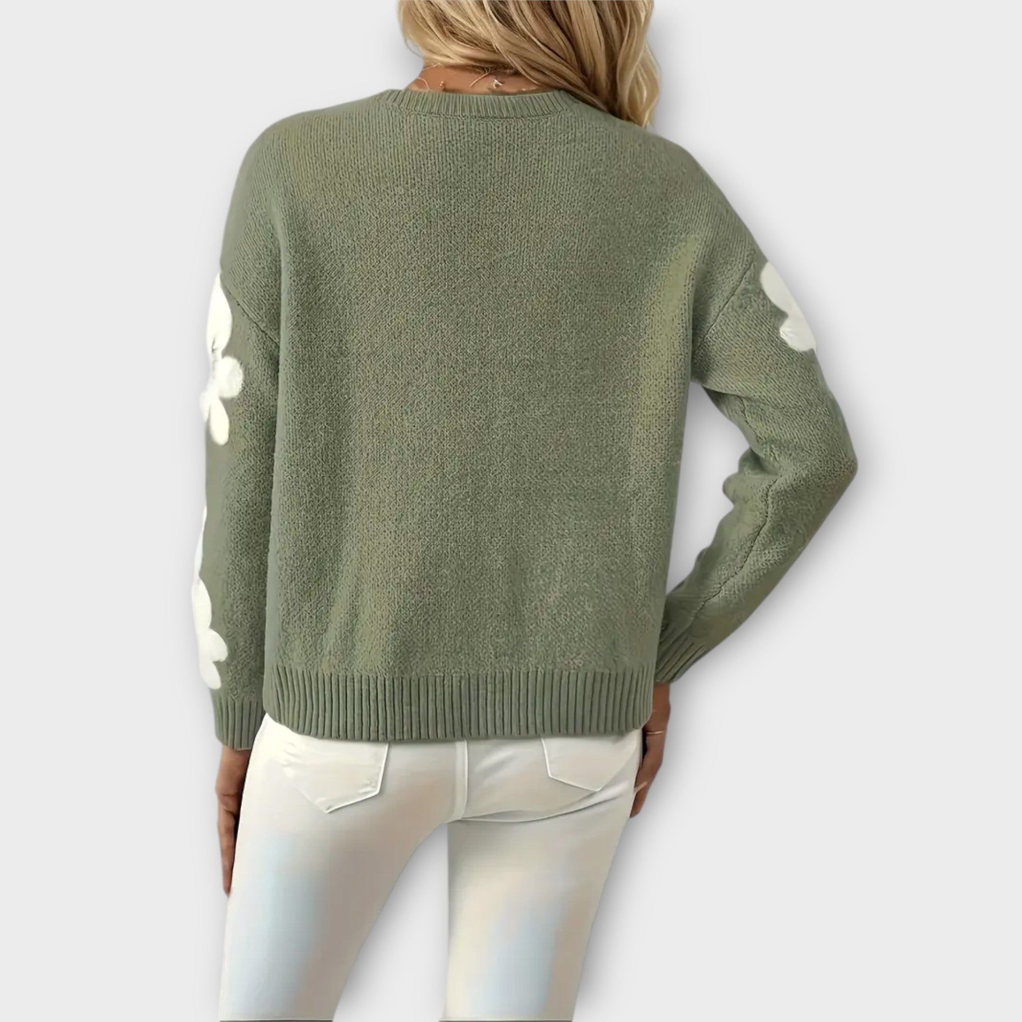 Jersey de Punto Suave con Flores Bordadas o Jacquard | Floripa