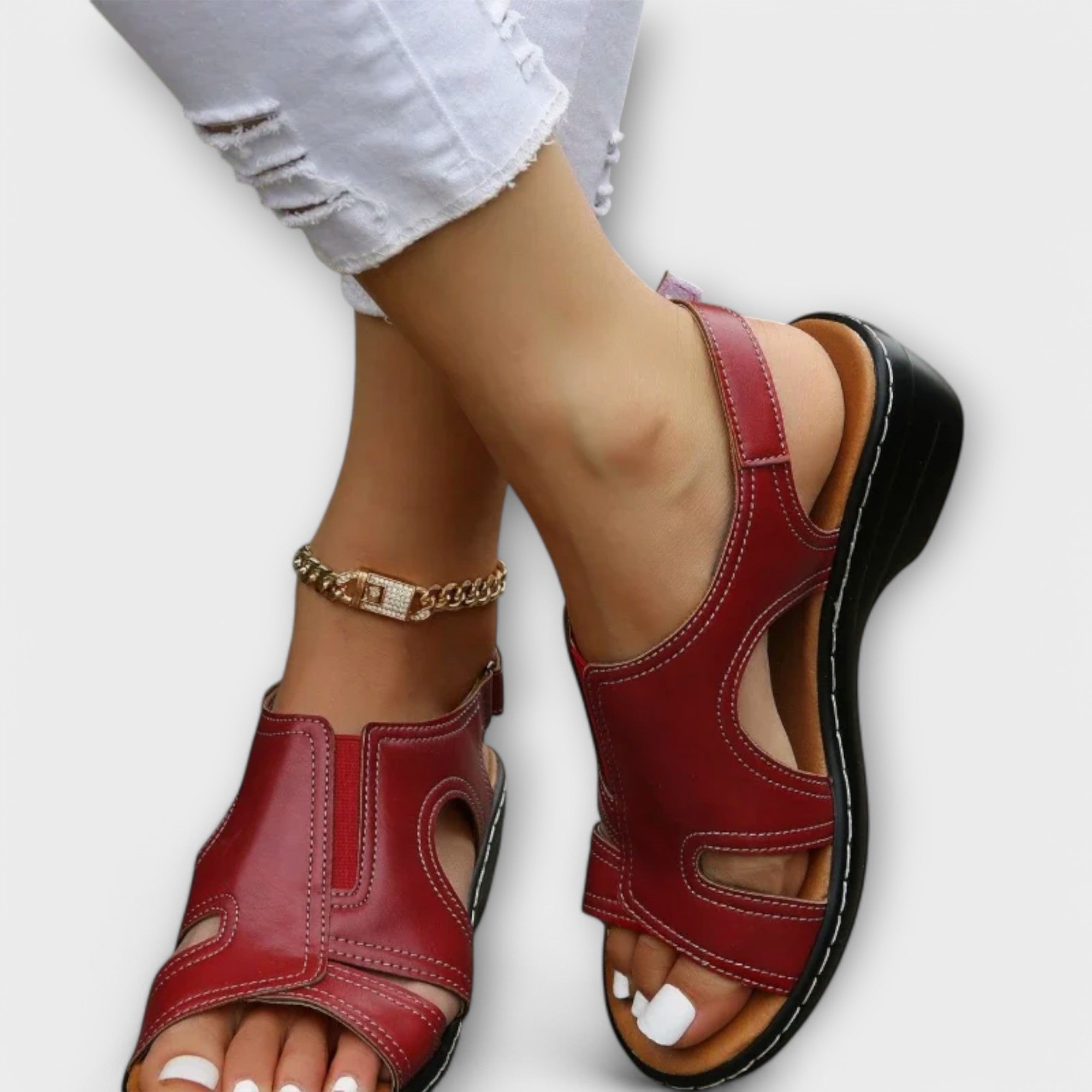Sandalias Ortopédicas de Piel para Mujer | Christina