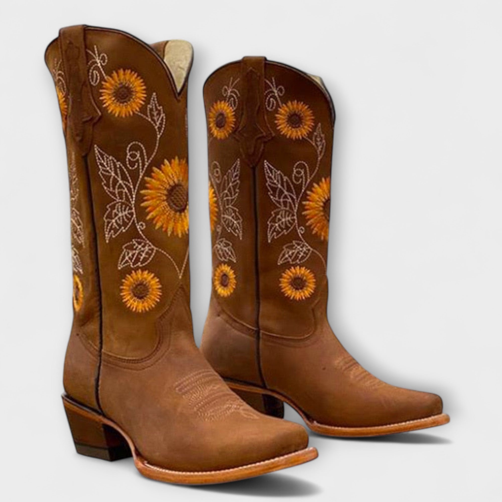 Botas Cowboy con Bordado Floral para Mujer | Sunbloom