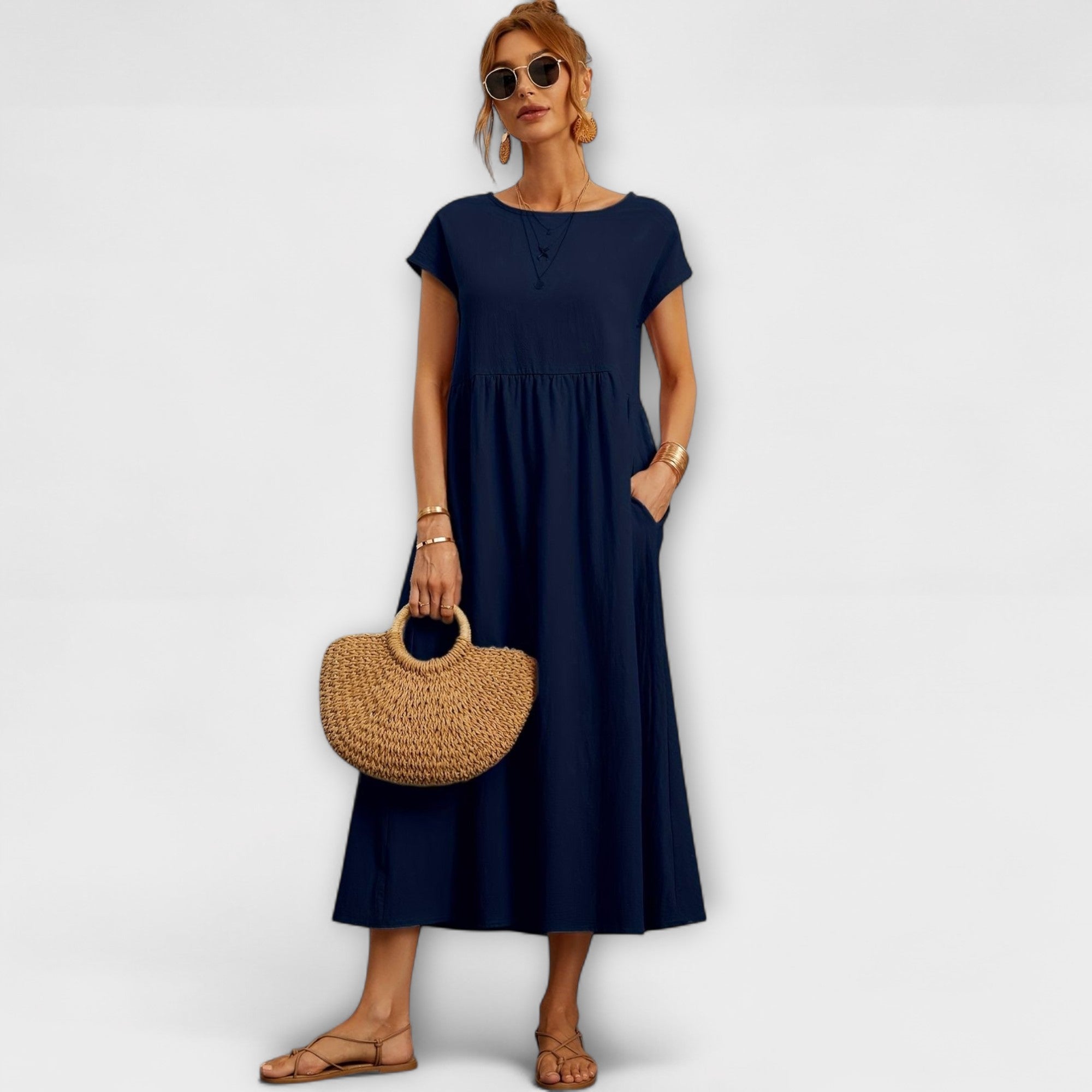 Vestido Largo Blanco Estilo Boho |   Kira